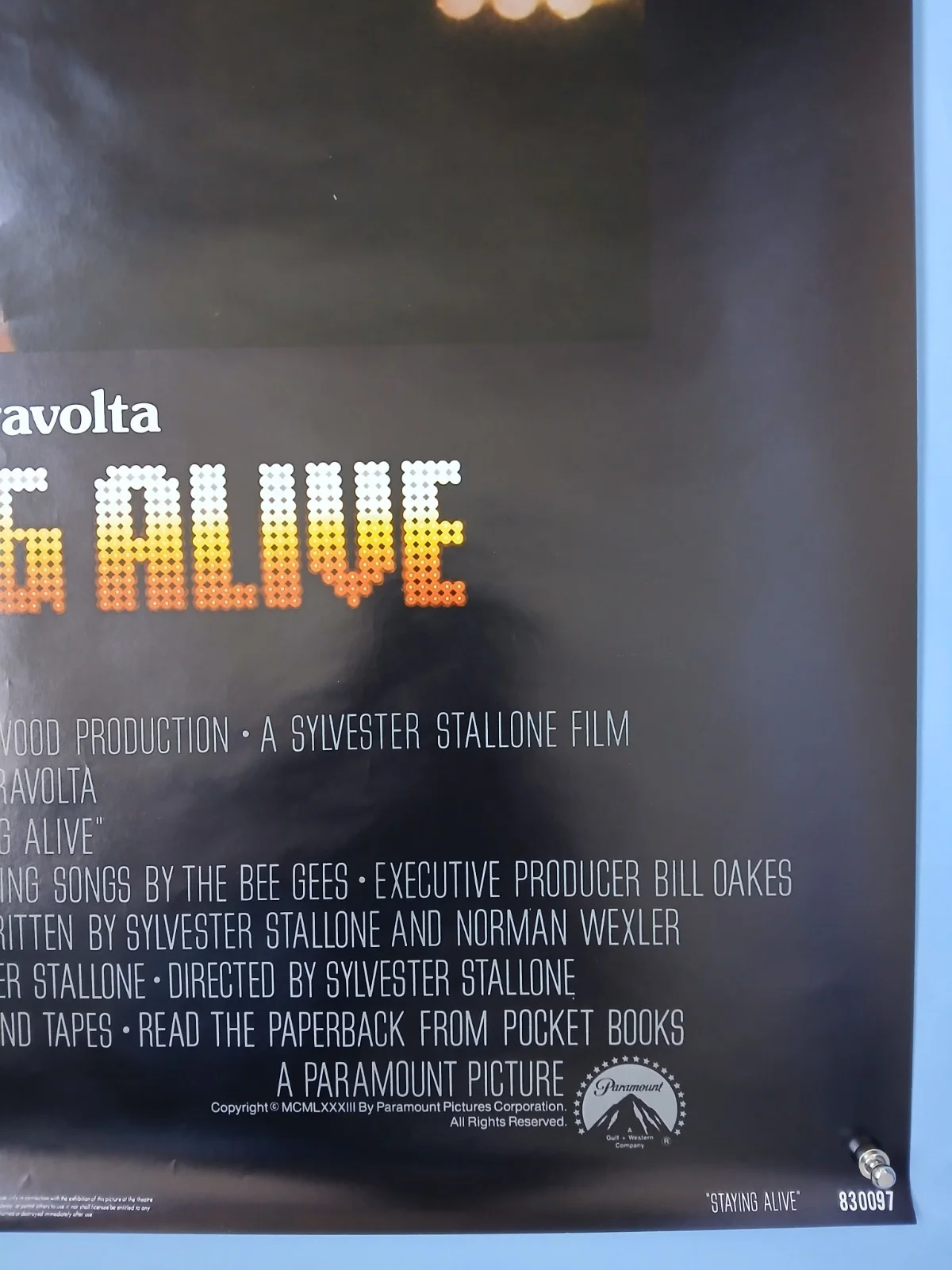 STAYING ALIVE (1983) rolled original US one-sheet poster - John Travolta, image 5