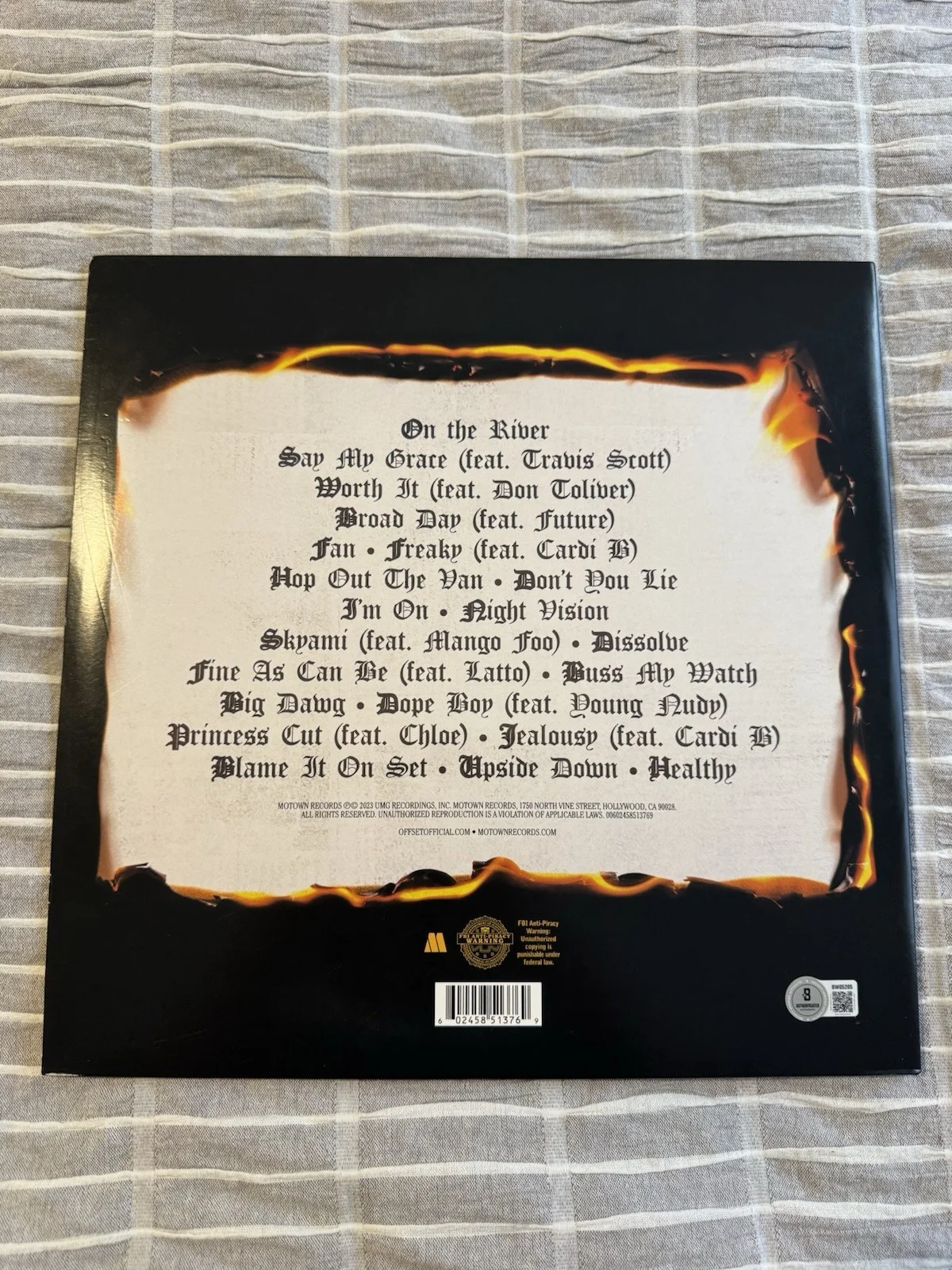 OFFSET SIGNED VINYL LP ALBUM SET IT OFF BECKETT COA AUTHENTIC AUTOGRAPH MUSIC, изображение 4