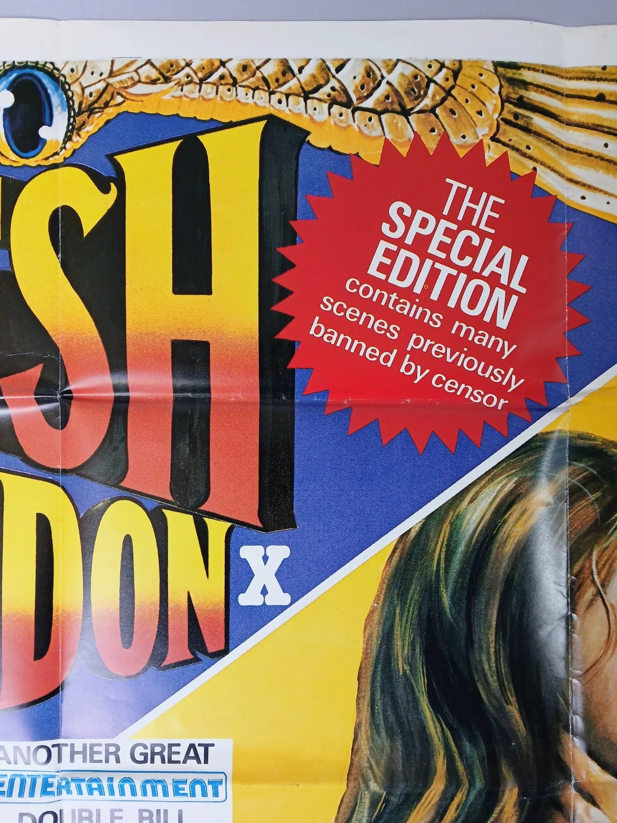 FLESH GORDON / LEMON POPSICLE (1974,1978) original UK double-bill quad poster, изображение 4