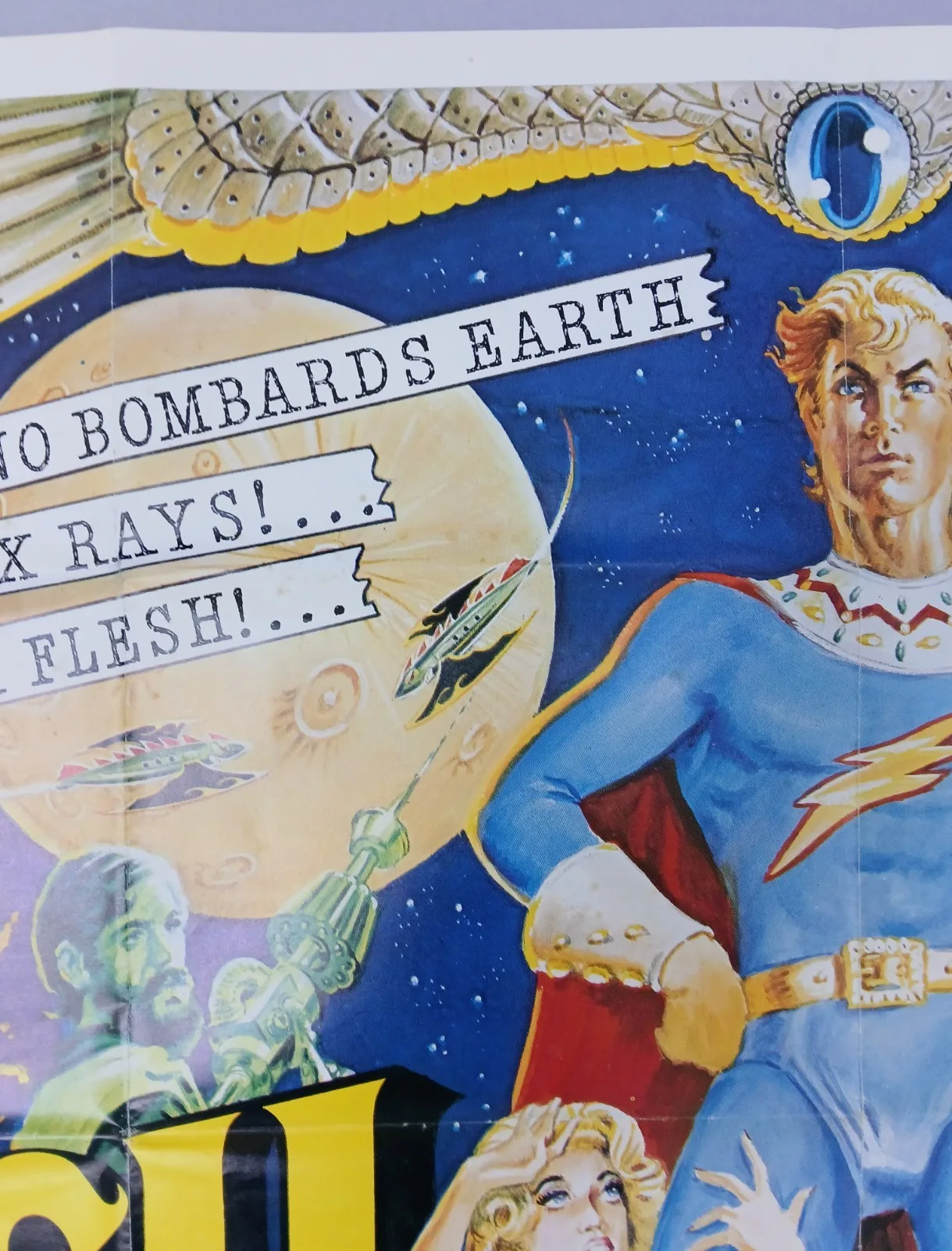 FLESH GORDON (1974) original UK quad poster - sci-fi sex spoof - Sam Peffer art, image 3