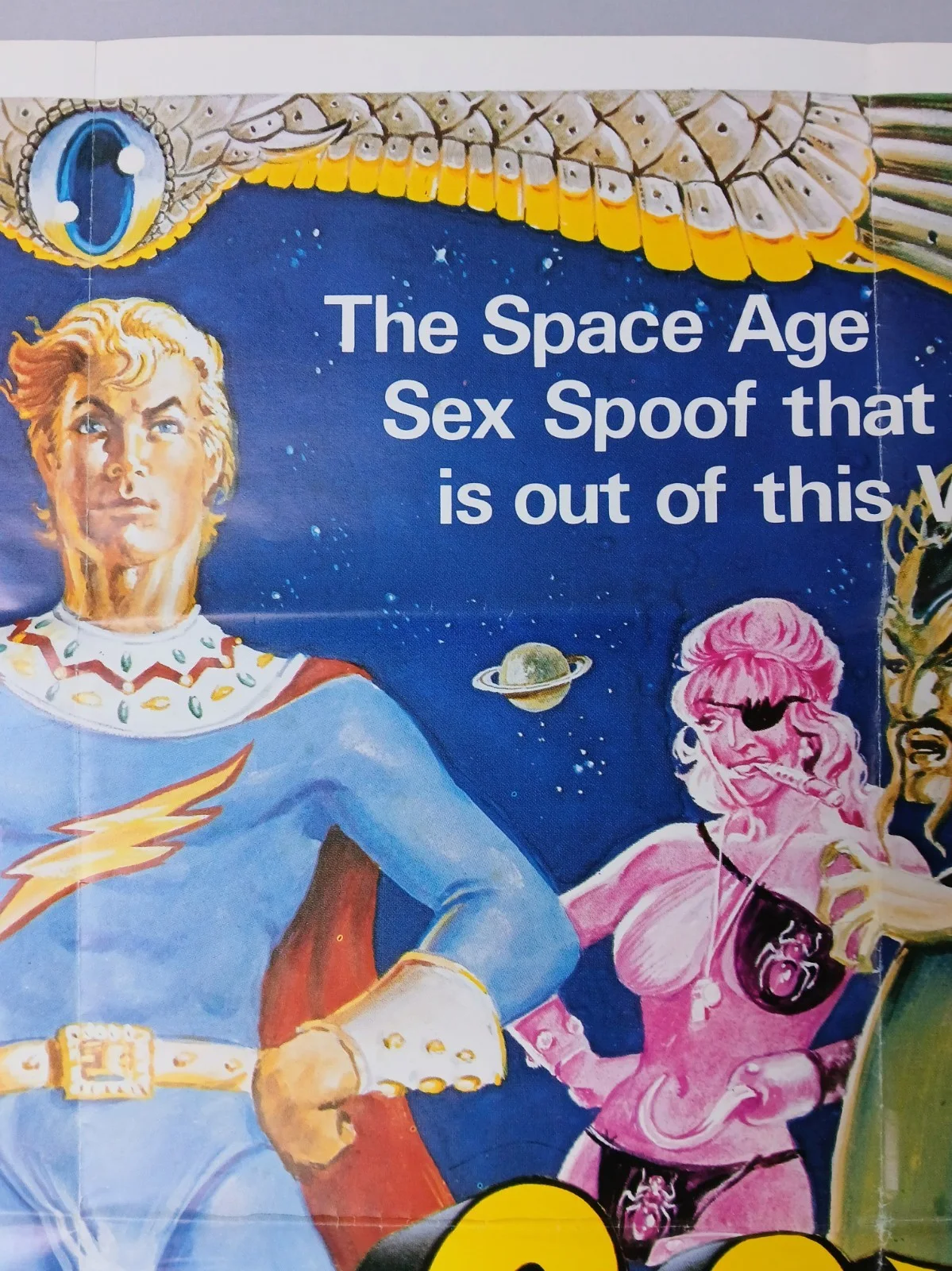FLESH GORDON (1974) original UK quad poster - sci-fi sex spoof - Sam Peffer art, image 4