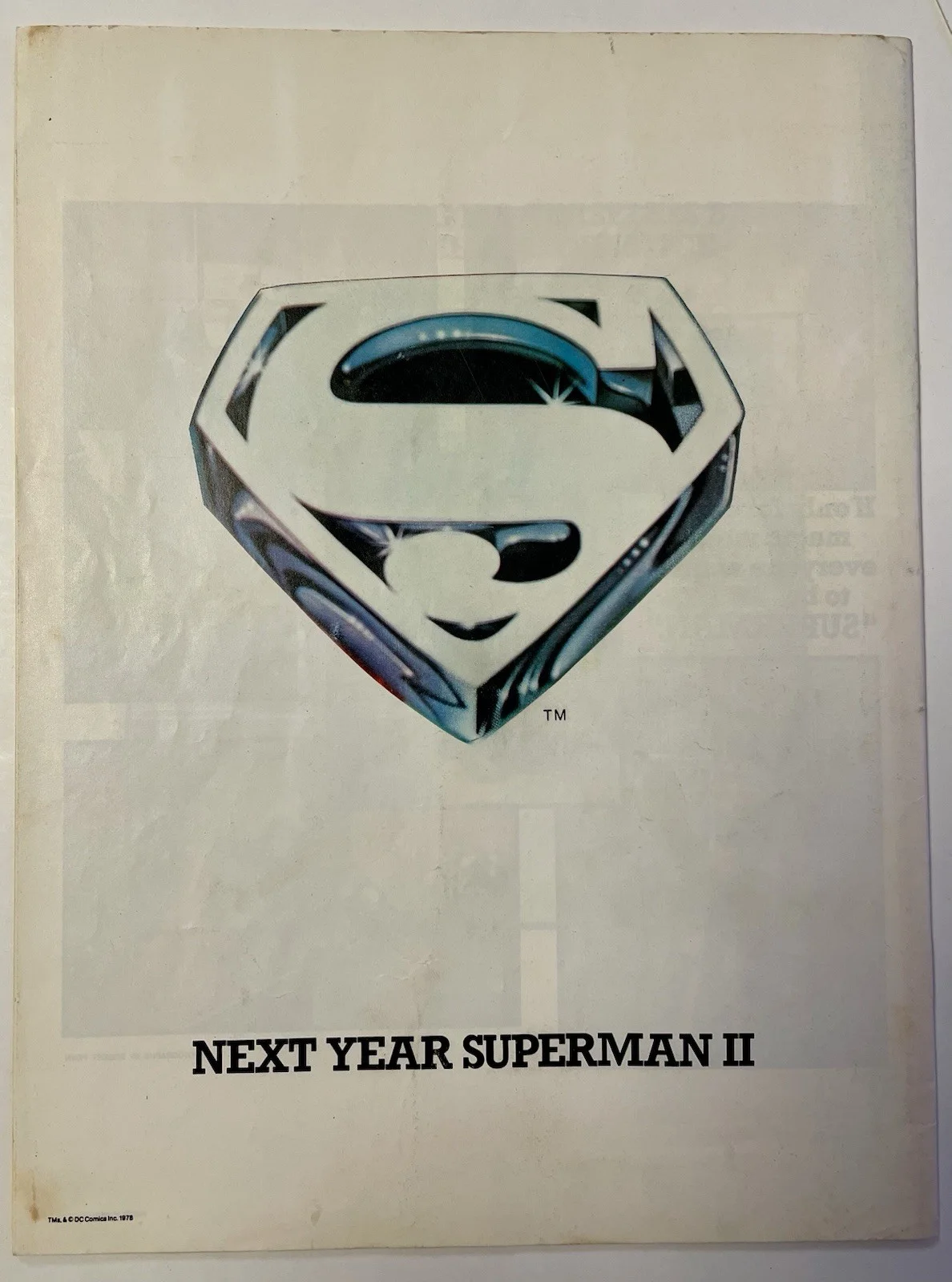 Superman The Movie 1978 Film Brochure Programme, изображение 2