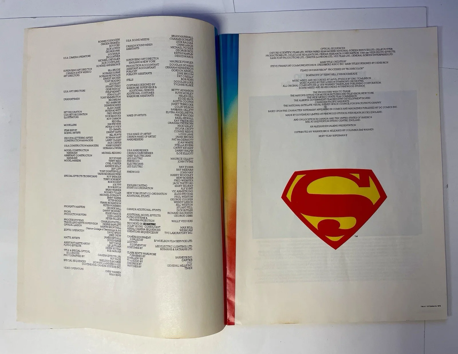 Superman The Movie 1978 Film Brochure Programme, изображение 4