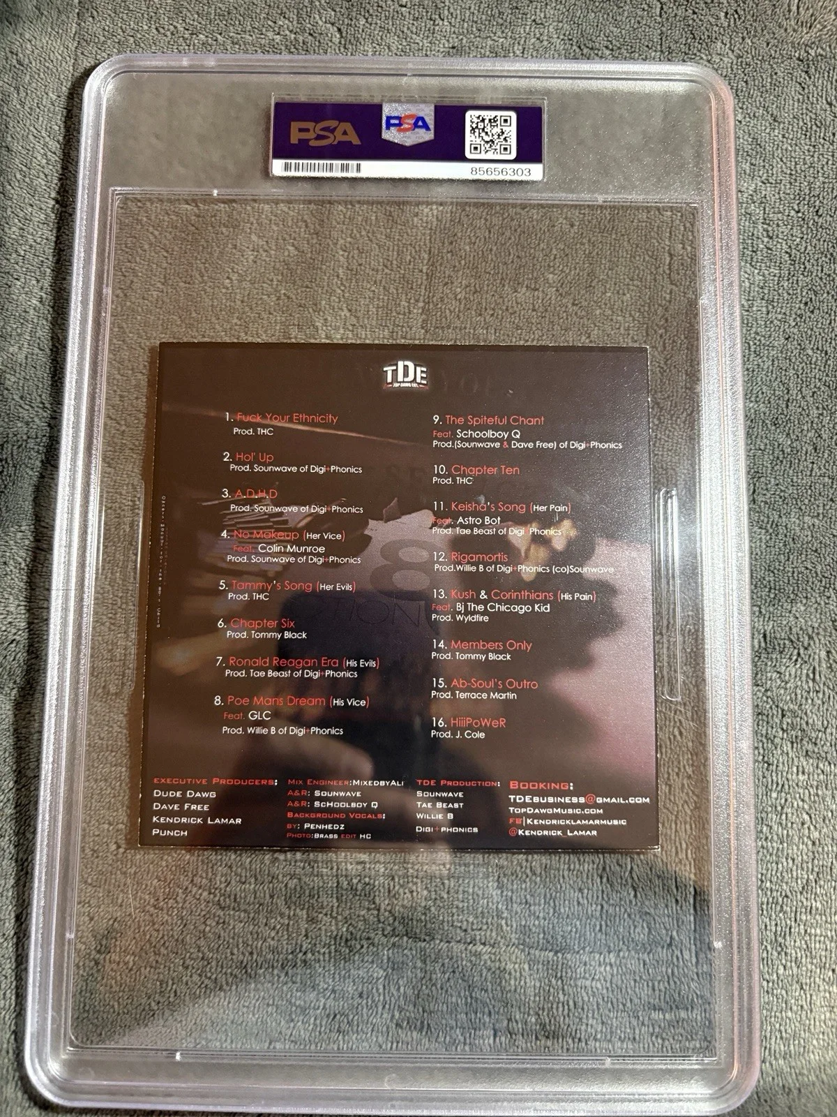 Kendrick Lamar — Kendrick Lamar Signed Section.80 CD Insert - Signed on Artwork PSA/DNA Slab, image 2