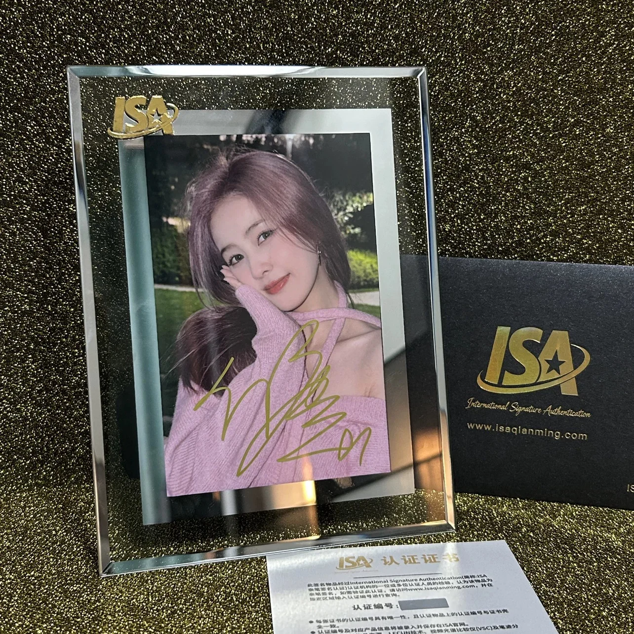 Chinese The Actor Bai Lu Autographed Signed Photo Collection gift, изображение 3