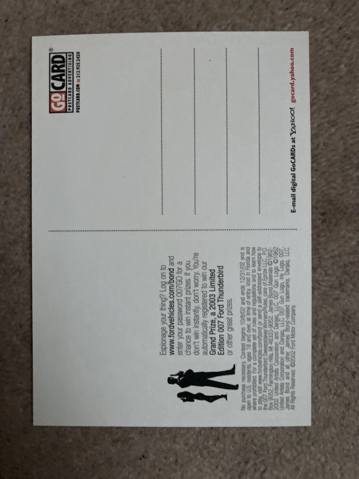 4 James Bond 007 Postcards From Various Films and Promotions, изображение 3
