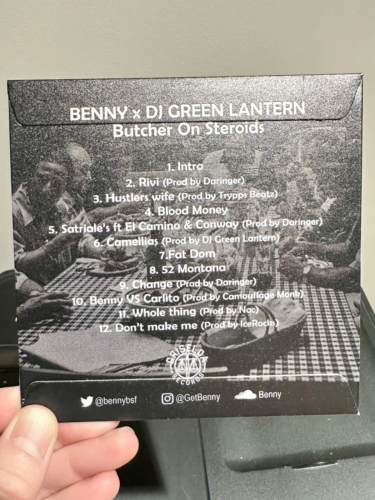 Benny The Butcher Autograph Signed Butcher On Steroids CD Griselda Rap Hip Hop, image 2