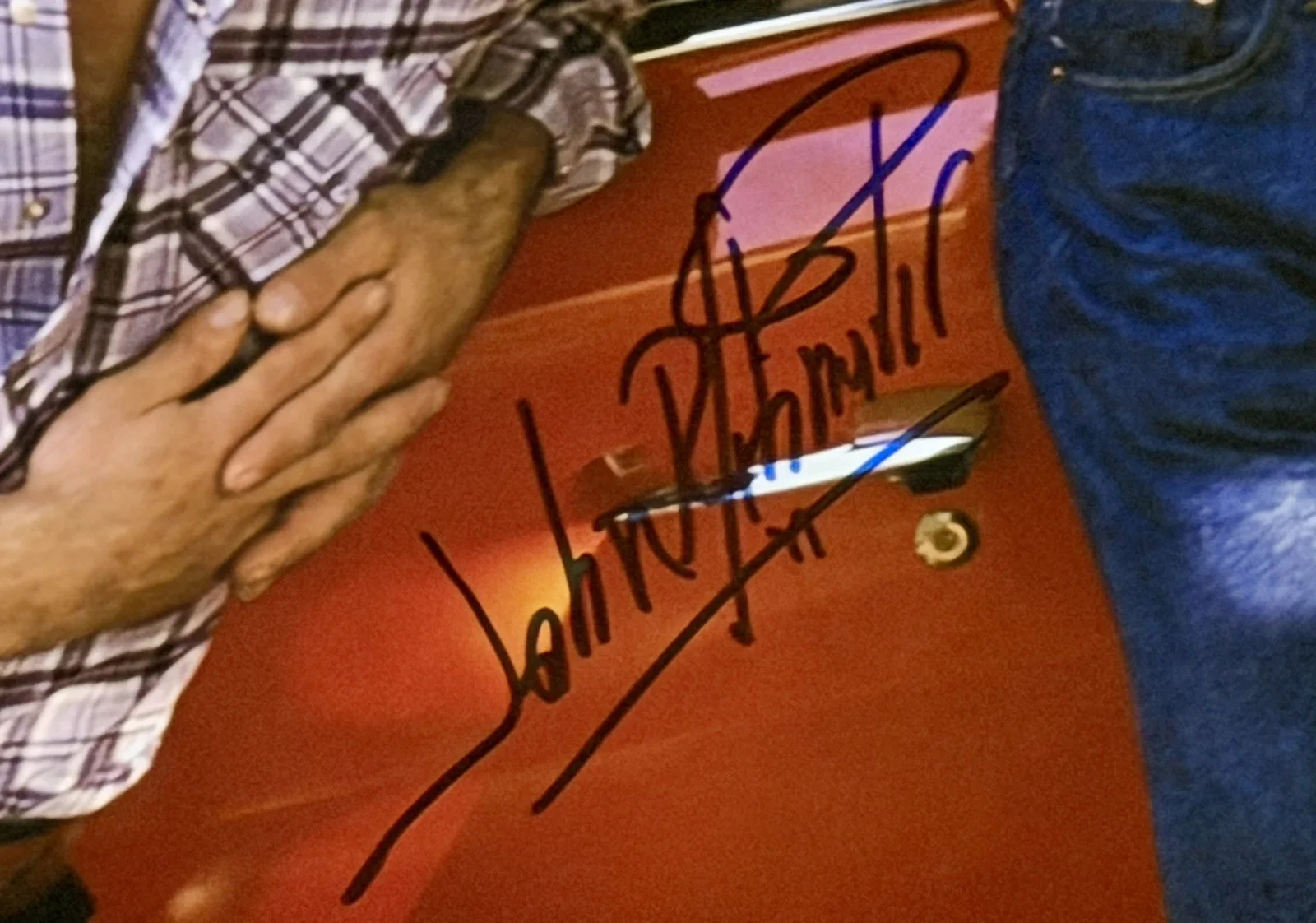 Tom Wopat / John Schneider / Catherine Bach — DUKES OF HAZZARD CATHERINE BACH TOM WOPAT JOHN SCHNIDER HAND SIGNED 16X20 PHOTO, изображение 4