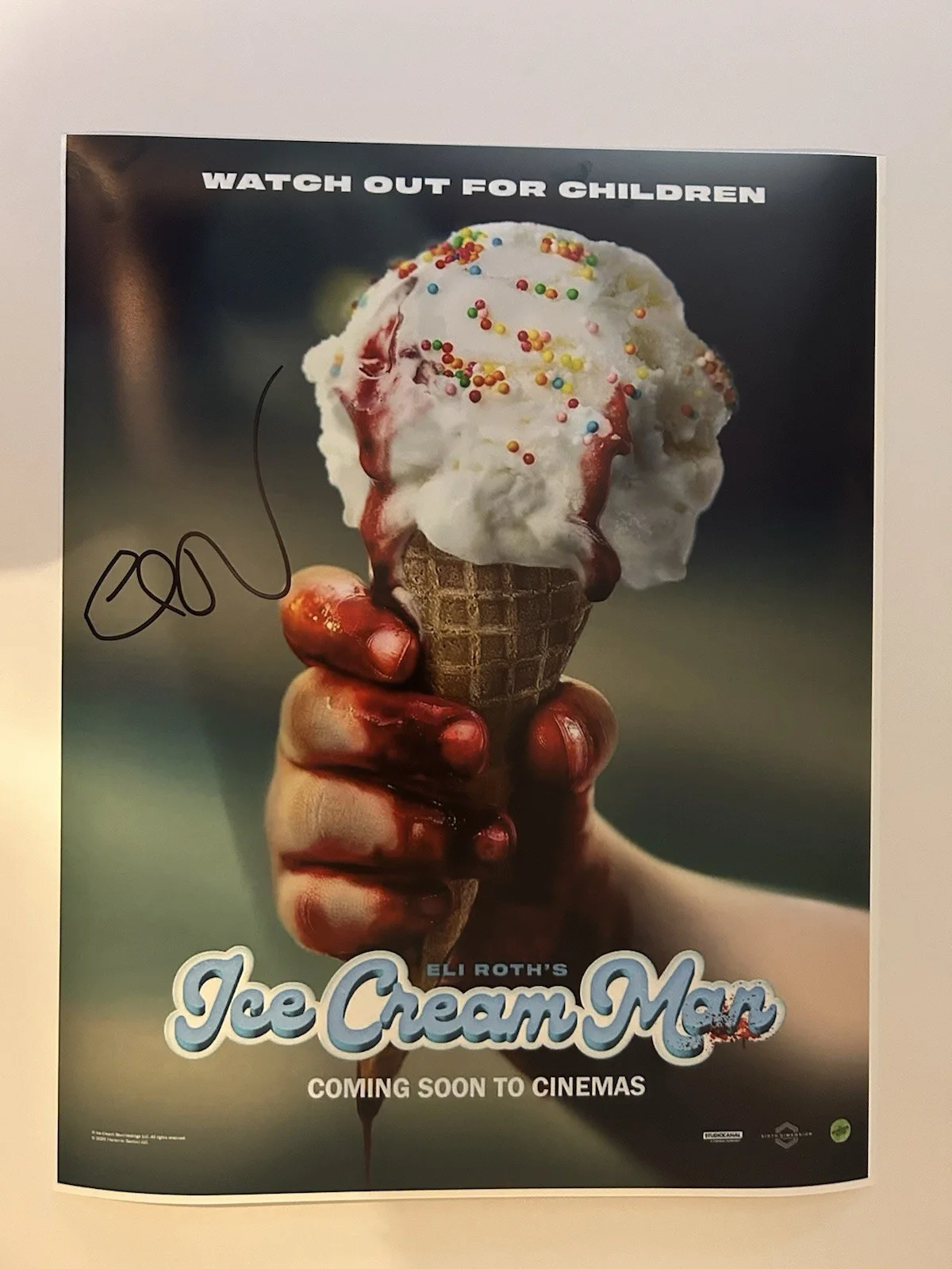 Eli Roth — Eli Roth autograph 11x14 photo **NEW MOVIE** Ice Cream Man movie (Proof Pic), изображение 3