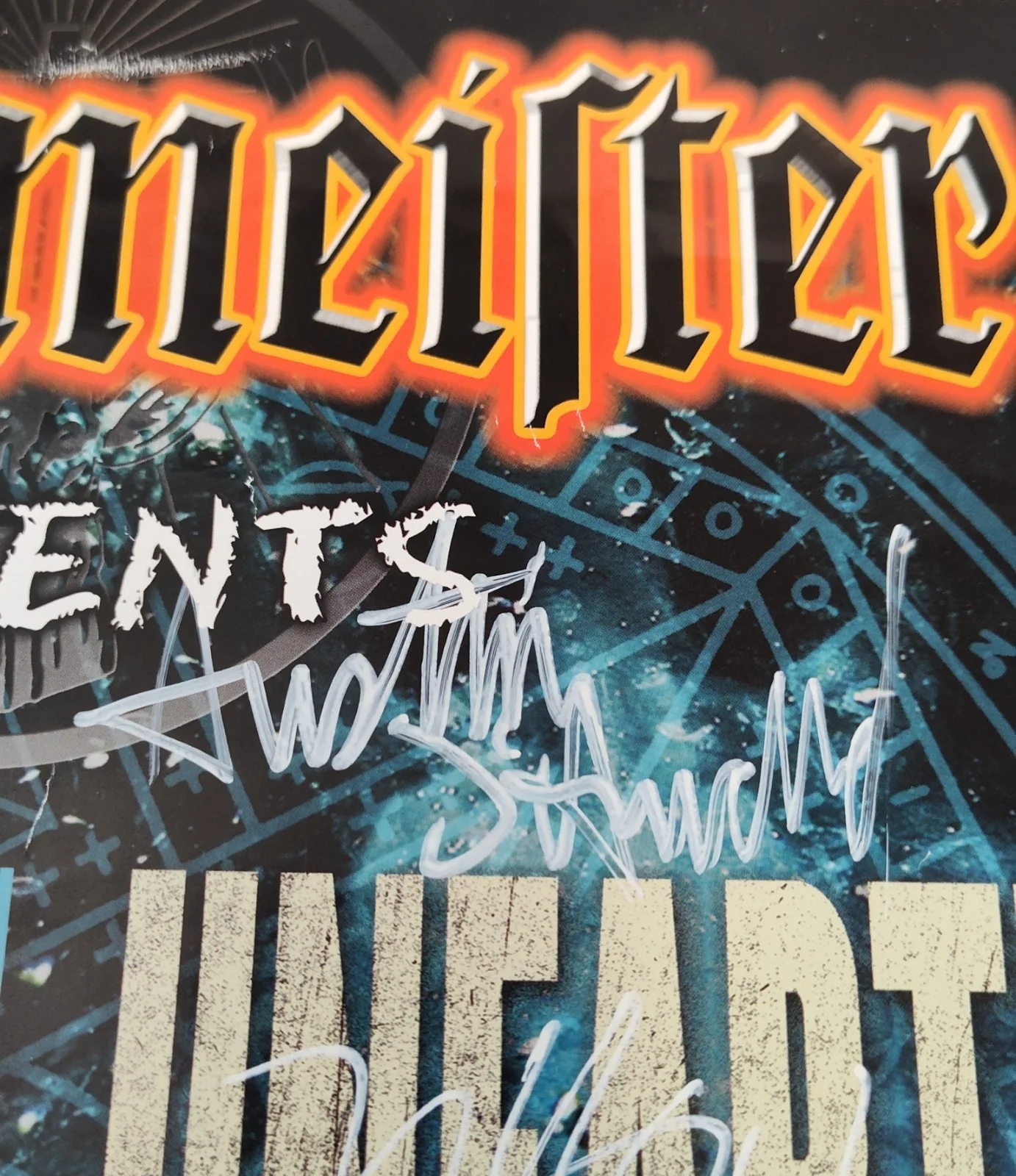 Chimaira / Unearth Signed Tour Poster 2011 Jagermeister Presents Skeletonwitch, image 3