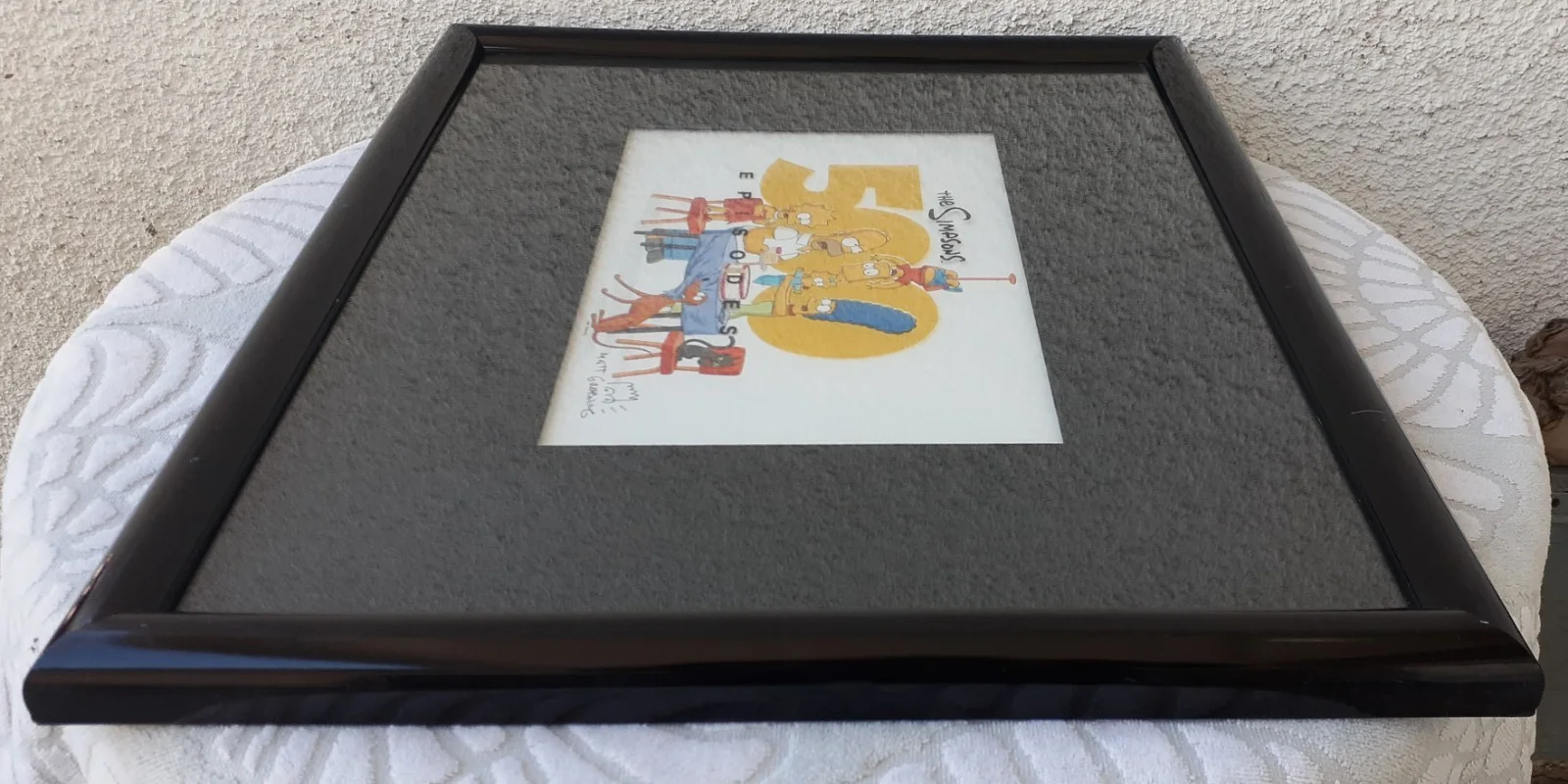 MATT GROENING SIGNED THE SIMPSONS 500 EPISODE CELL PRINT PHOTO BART SKETCH RARE, изображение 3