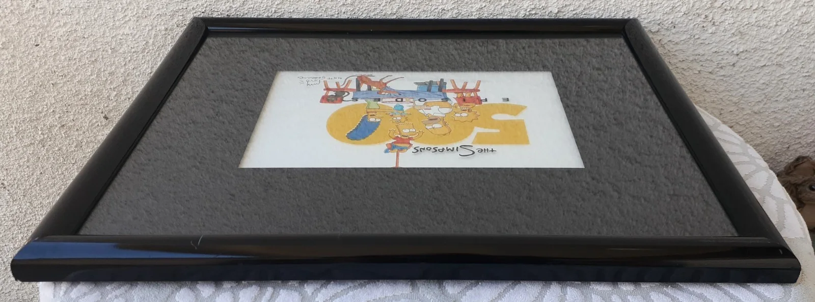 MATT GROENING SIGNED THE SIMPSONS 500 EPISODE CELL PRINT PHOTO BART SKETCH RARE, изображение 4