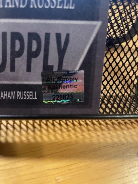 AIR SUPPLY Signed Autographed TRADING CARD - Purple - Graham and Russell w/COA, image 2