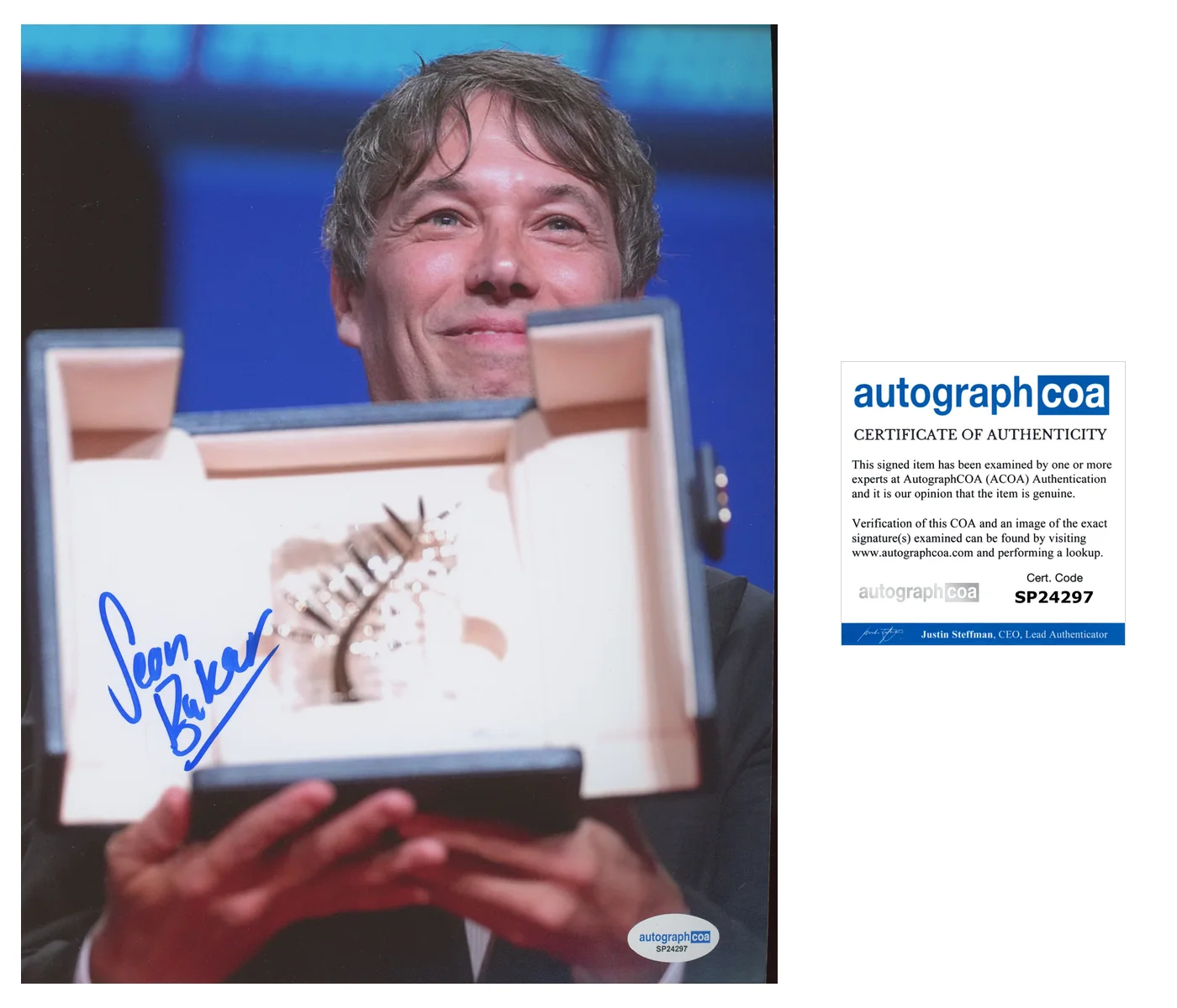 Sean Baker — Sean Baker ANORA Director Signed Cannes 2024 Palme d'or ANORA 8x10 Photo ACOA