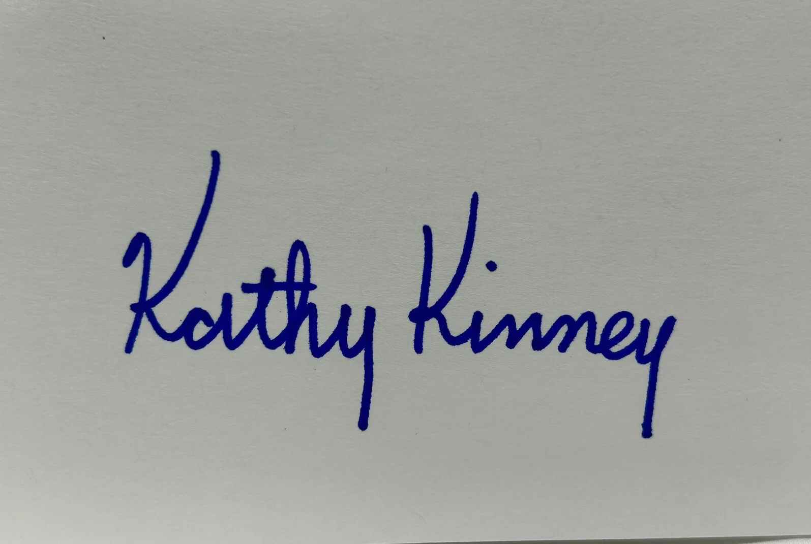 Kathy Kinney — Kathy Kinney American Actress Comedian Signature Index Card Original
