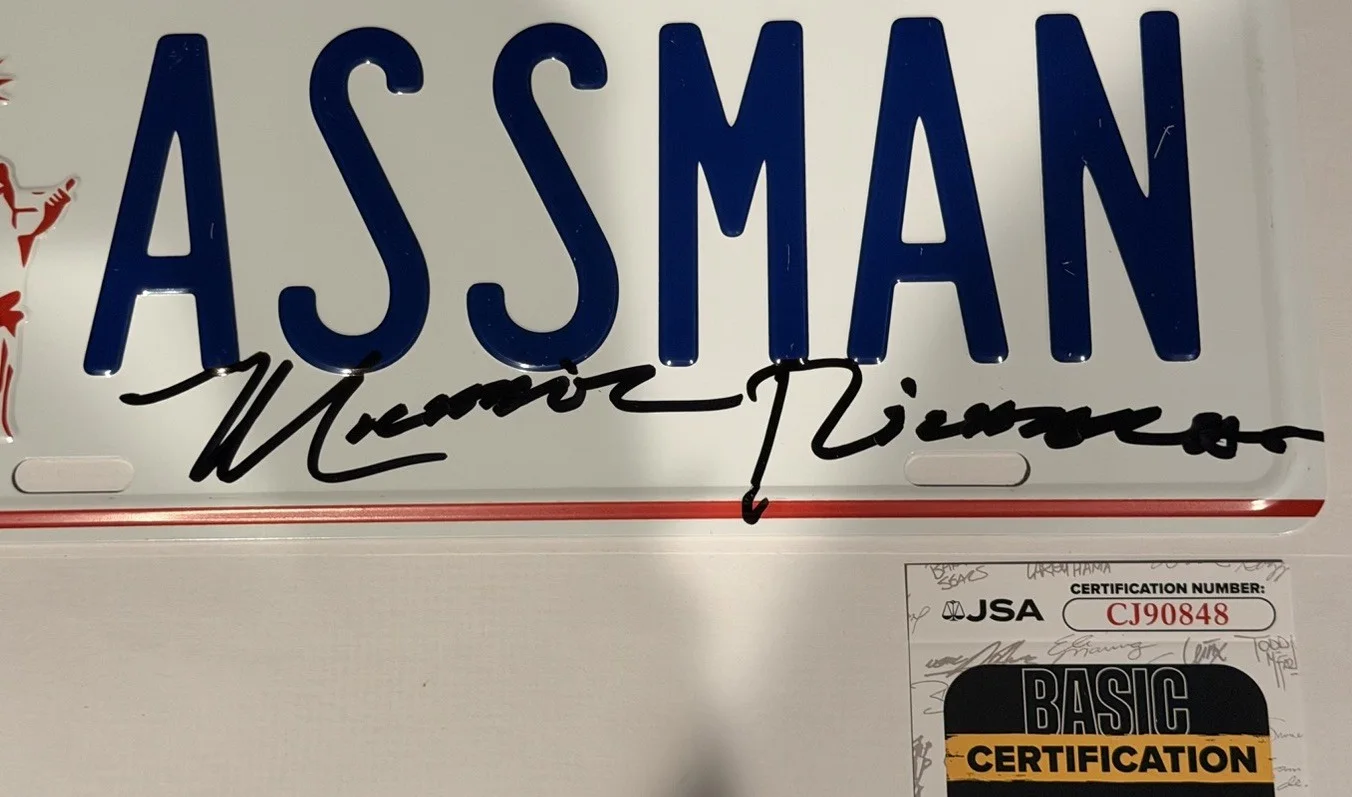 Michael Richards KRAMER SEINFELD Signed Autographed ASSMAN License Plate JSA COA, image 2