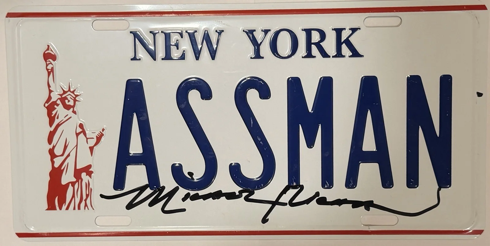Michael Richards KRAMER SEINFELD Signed Autographed ASSMAN License Plate JSA COA, image 2