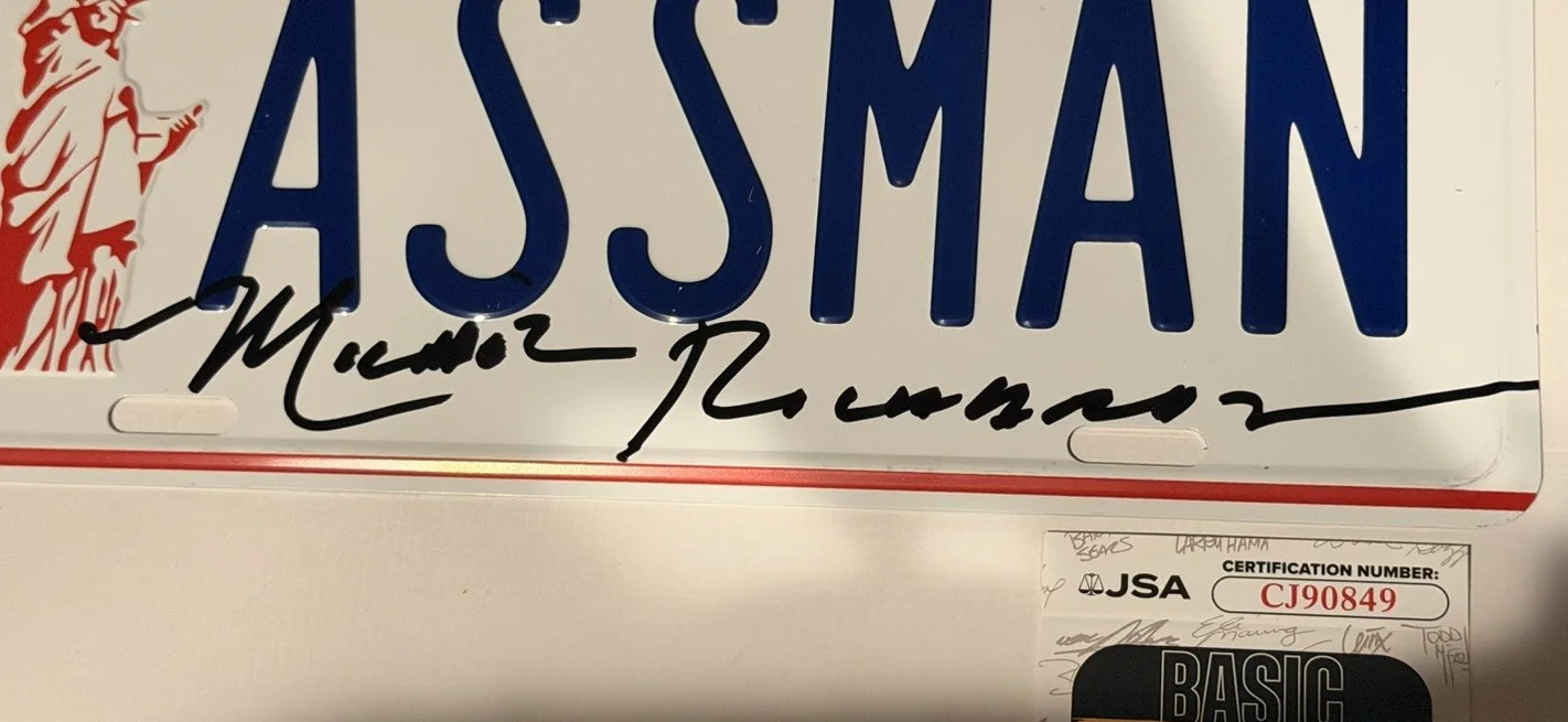 Michael Richards KRAMER SEINFELD Signed Autographed ASSMAN License Plate JSA COA, image 2