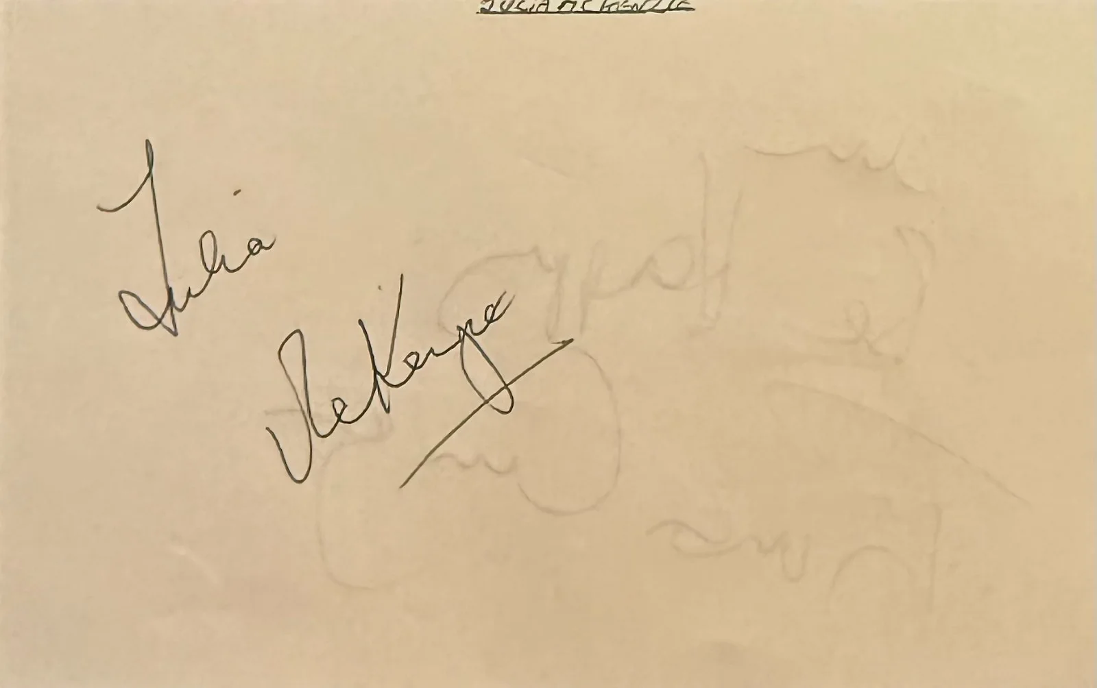 Fiona Curzon, Julia McKenzie — FIONA CURZON & JULIA McKENZIE Dual Signed Autograph 3x5 ALBUM PAGE FEMME FATALE, изображение 2