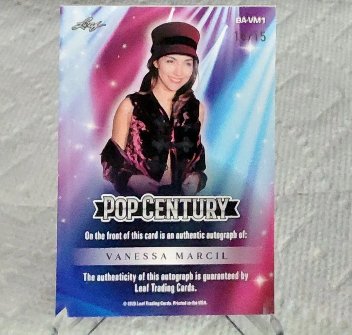 VANESSA MARCIL — 2026 POP CENTURY. VANESSA MARCIL. AUTOGRAPH. "90210". DK BLUE PRISMATIC. 14/15., image 2