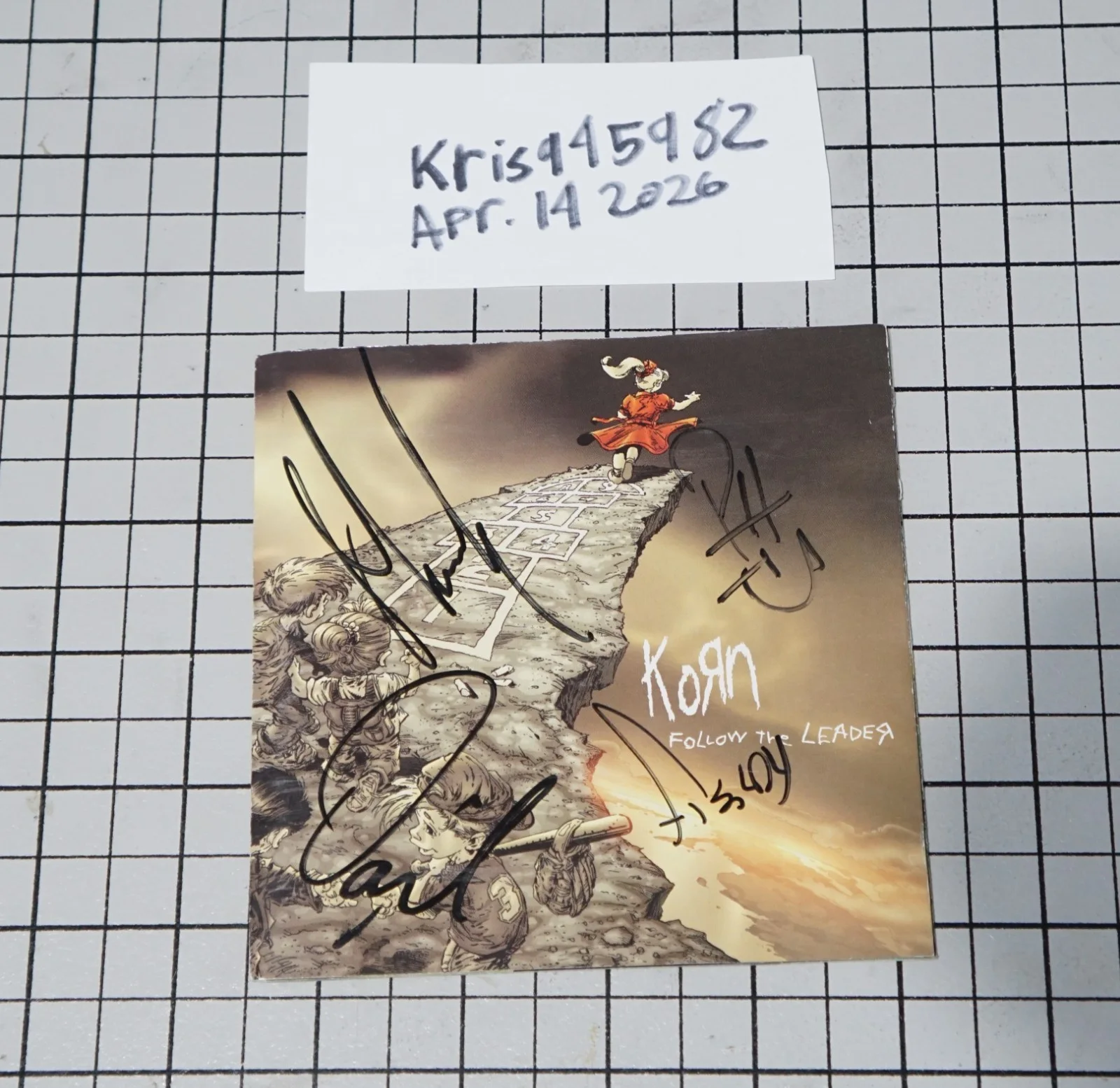 Korn Follow The Leader SIGNED AUTOGRAPHED CD With Ticket! - Signed by 4 MEMBERS, изображение 2