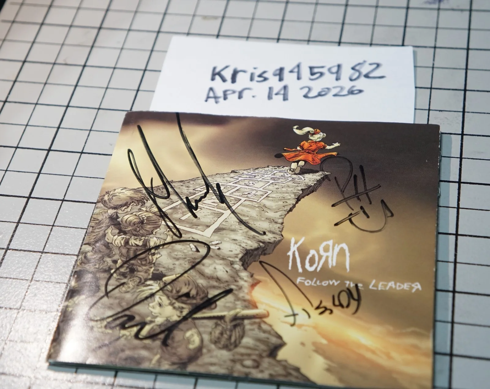 Korn Follow The Leader SIGNED AUTOGRAPHED CD With Ticket! - Signed by 4 MEMBERS, изображение 4