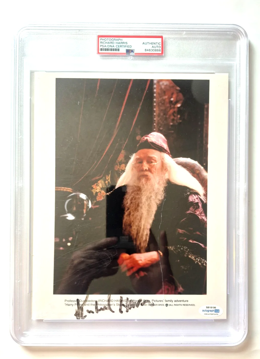 Richard Harris — RICHARD HARRIS SIGNED 8X10 PRESS PHOTO HARRY POTTER DUMBLEDORE PSA COA ENCAP, изображение 2