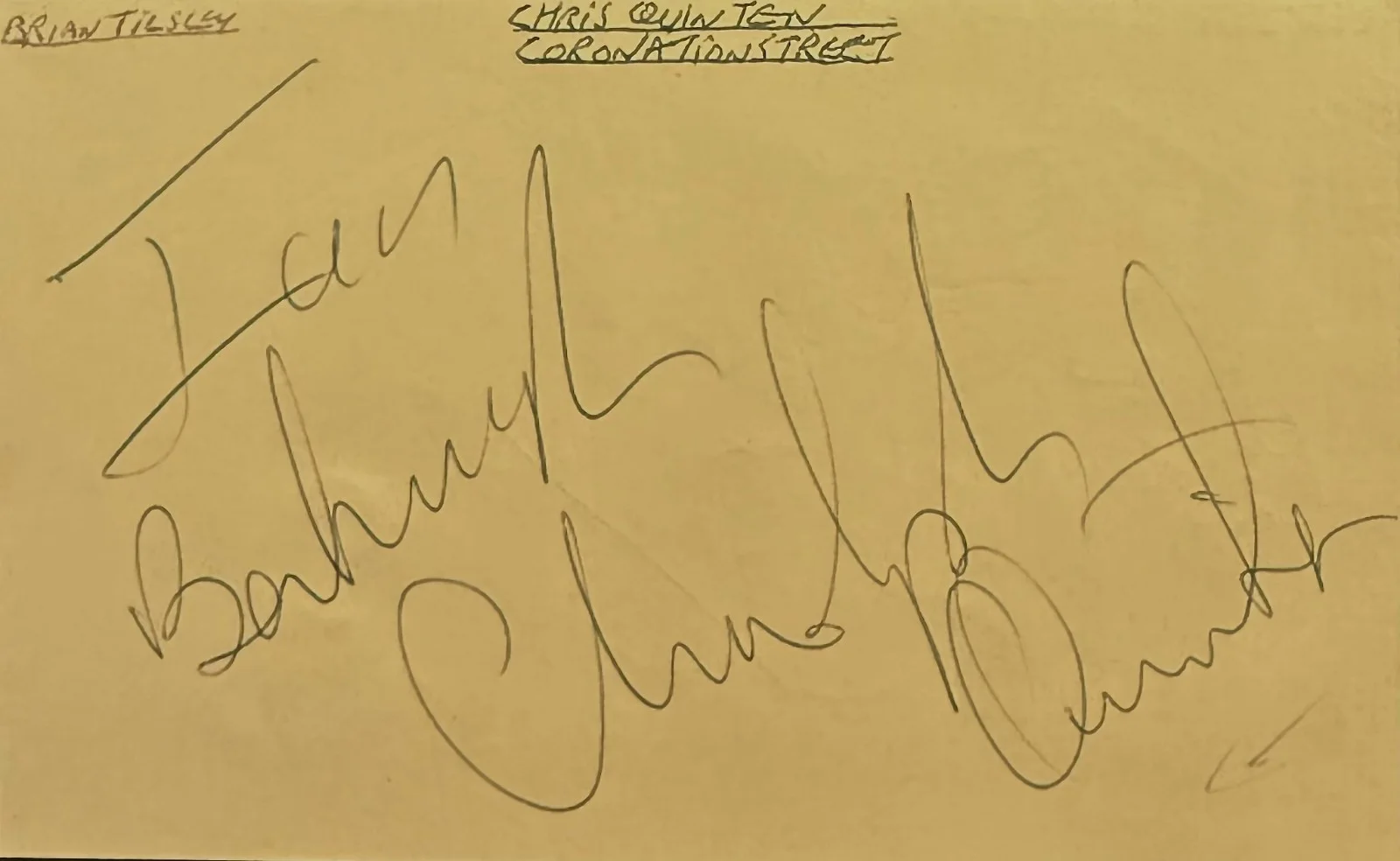 Chris Quinten, Thelma Barlow — CHRIS QUINTEN & THELMA BARLOW Dual Signed Autographed 3x5 ALBUM PAGE RoboCop 2, image 3
