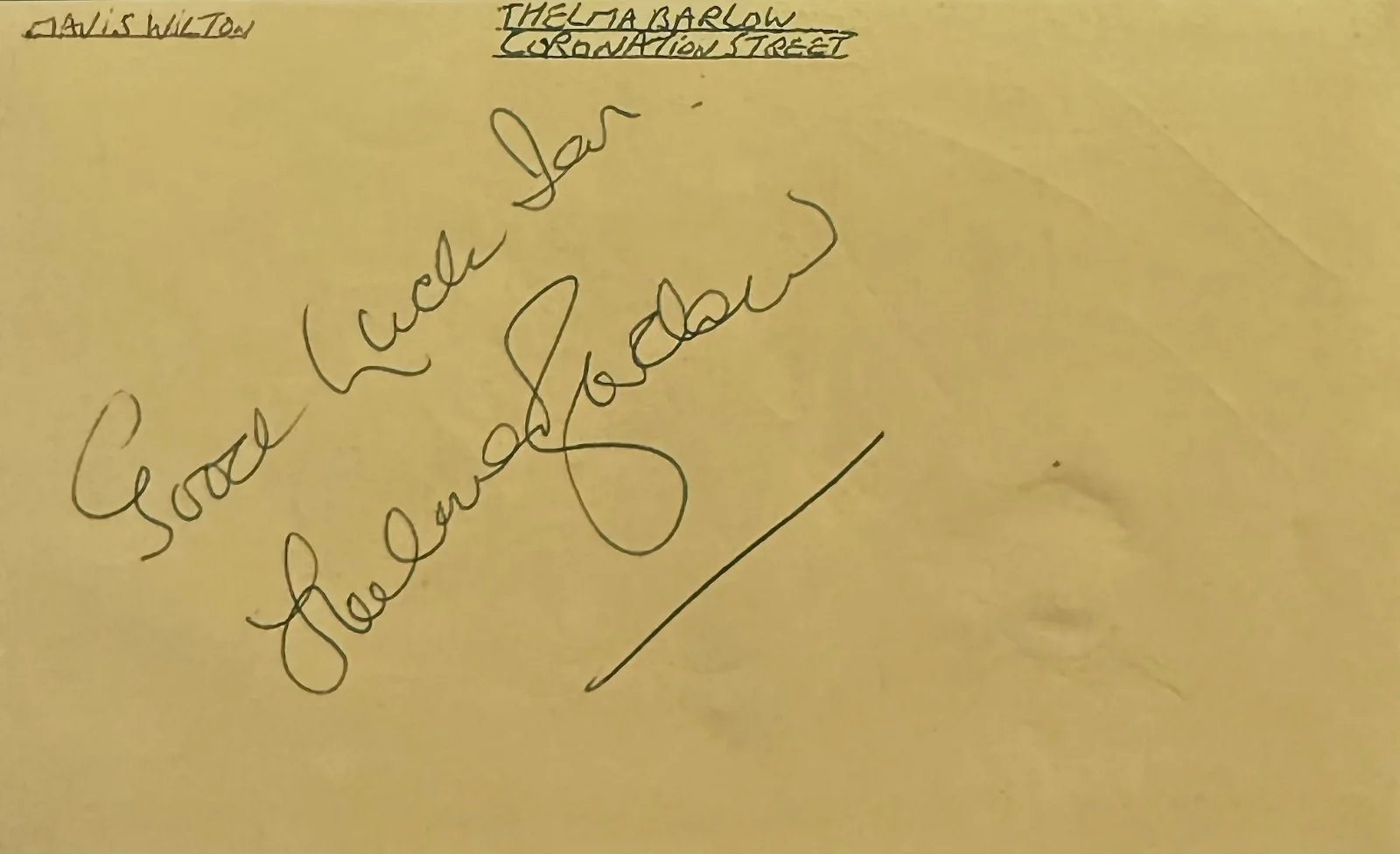 Chris Quinten, Thelma Barlow — CHRIS QUINTEN & THELMA BARLOW Dual Signed Autographed 3x5 ALBUM PAGE RoboCop 2, image 4