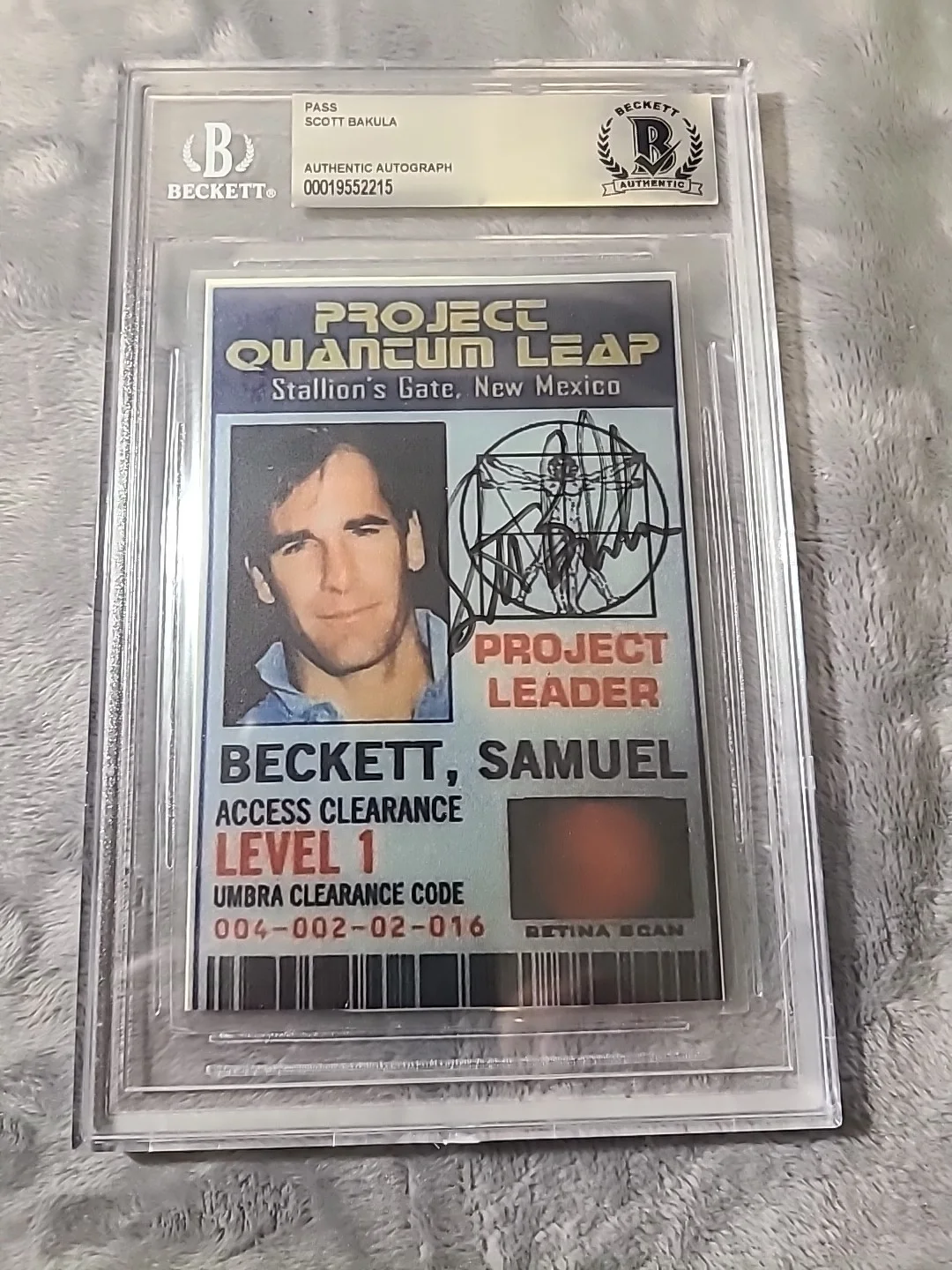 scott Bakula — Scott Bakula Signed Quantum Leap Pass Samuel Beckett Custom *Rare*, image 2