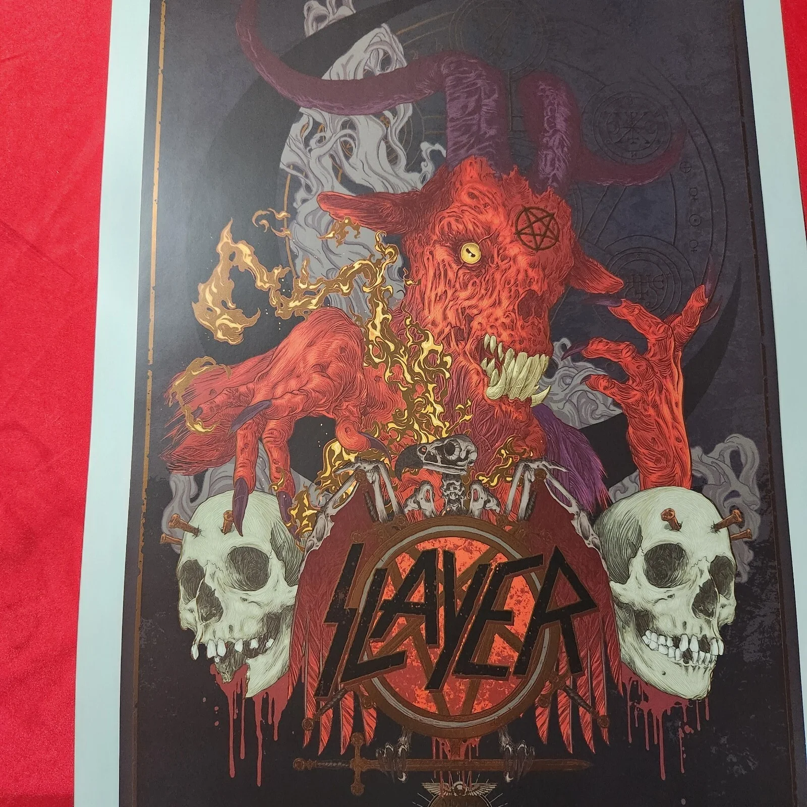Slayer Sydney Australia 2013 Lithograph Poster 19"x27"" By Vance Kelly #161/300, изображение 2
