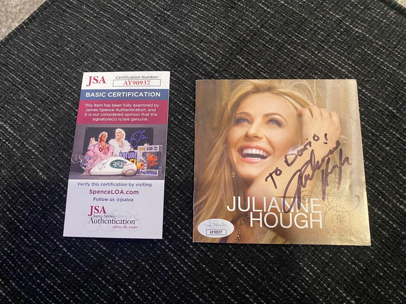 Julianne Hough — Julianne Hough Autographed CD Cover JSA COA
