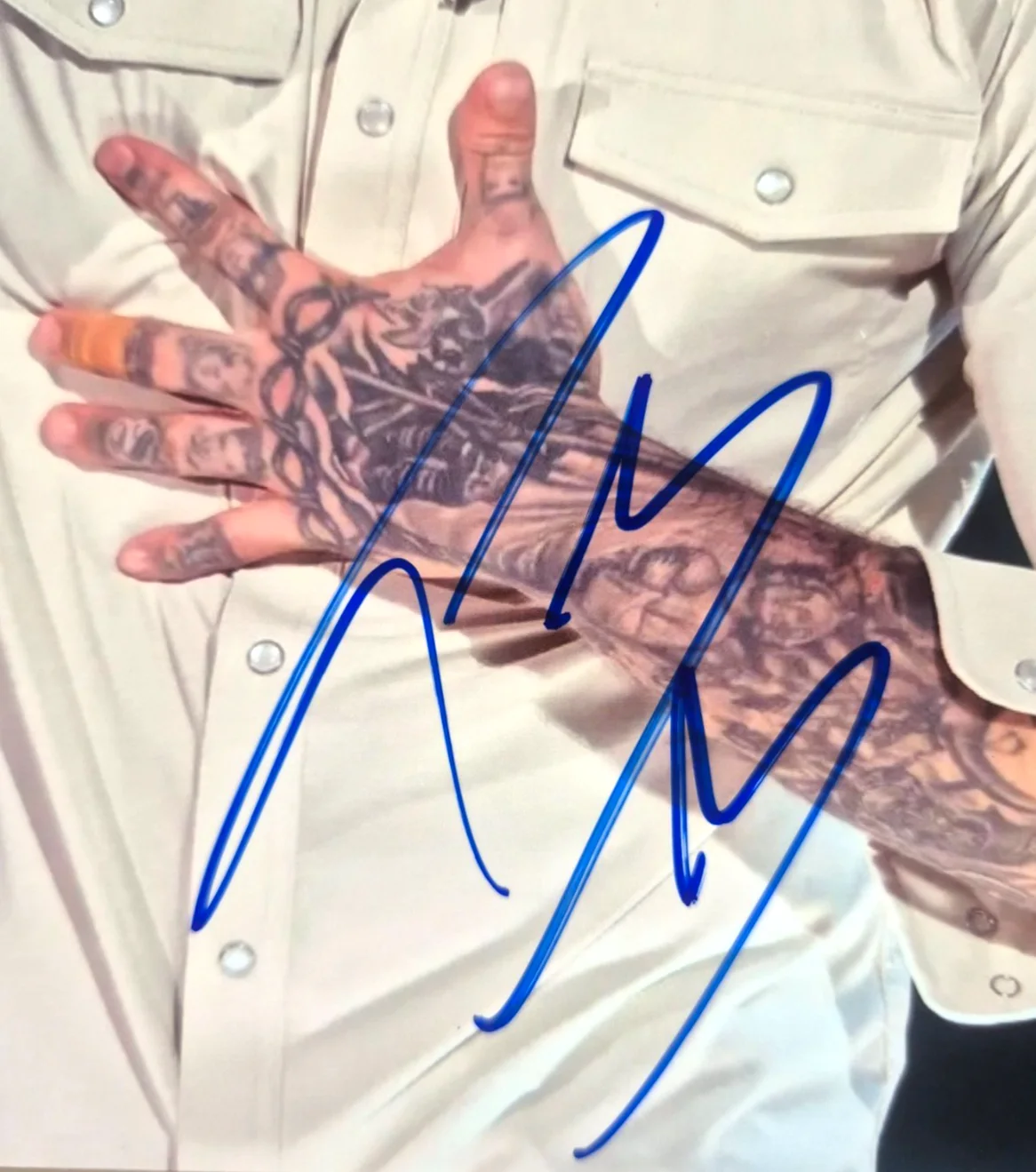 POST MALONE SIGNED AUTOGRAPHED 8X10 PHOTO STONEY CONGRATULATIONS POSTY BAS COA, image 2