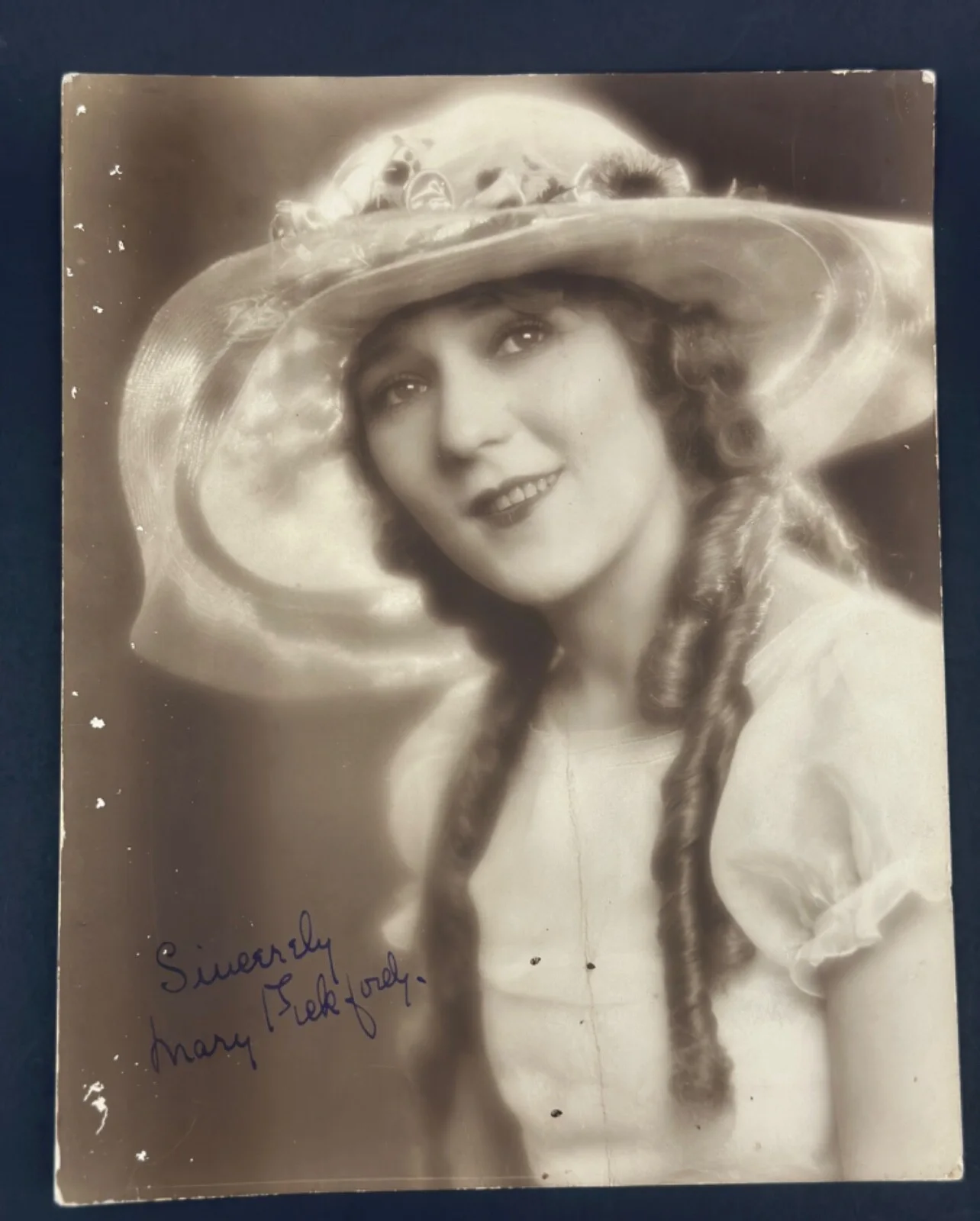 Mary Pickford Silent Film Star, Rare Hand Autographed Black & White Photo, изображение 2