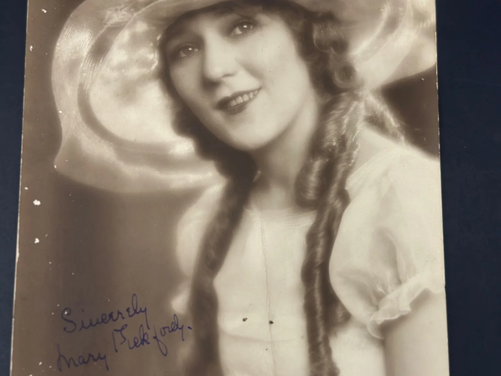 Mary Pickford Silent Film Star, Rare Hand Autographed Black & White Photo, изображение 4