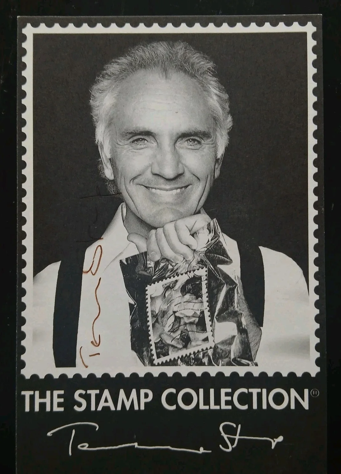 terence stamp — terence stamp signed postcard the stamp collection superman ii young guns actor
