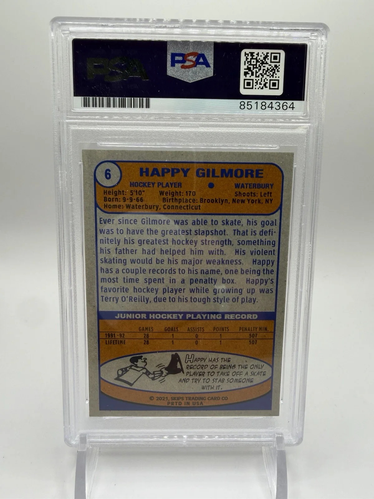 Adam Sandler — Adam Sandler Signed Auto Happy Gilmore RC Wolverines Minor League Hockey PSA/DNA, image 3