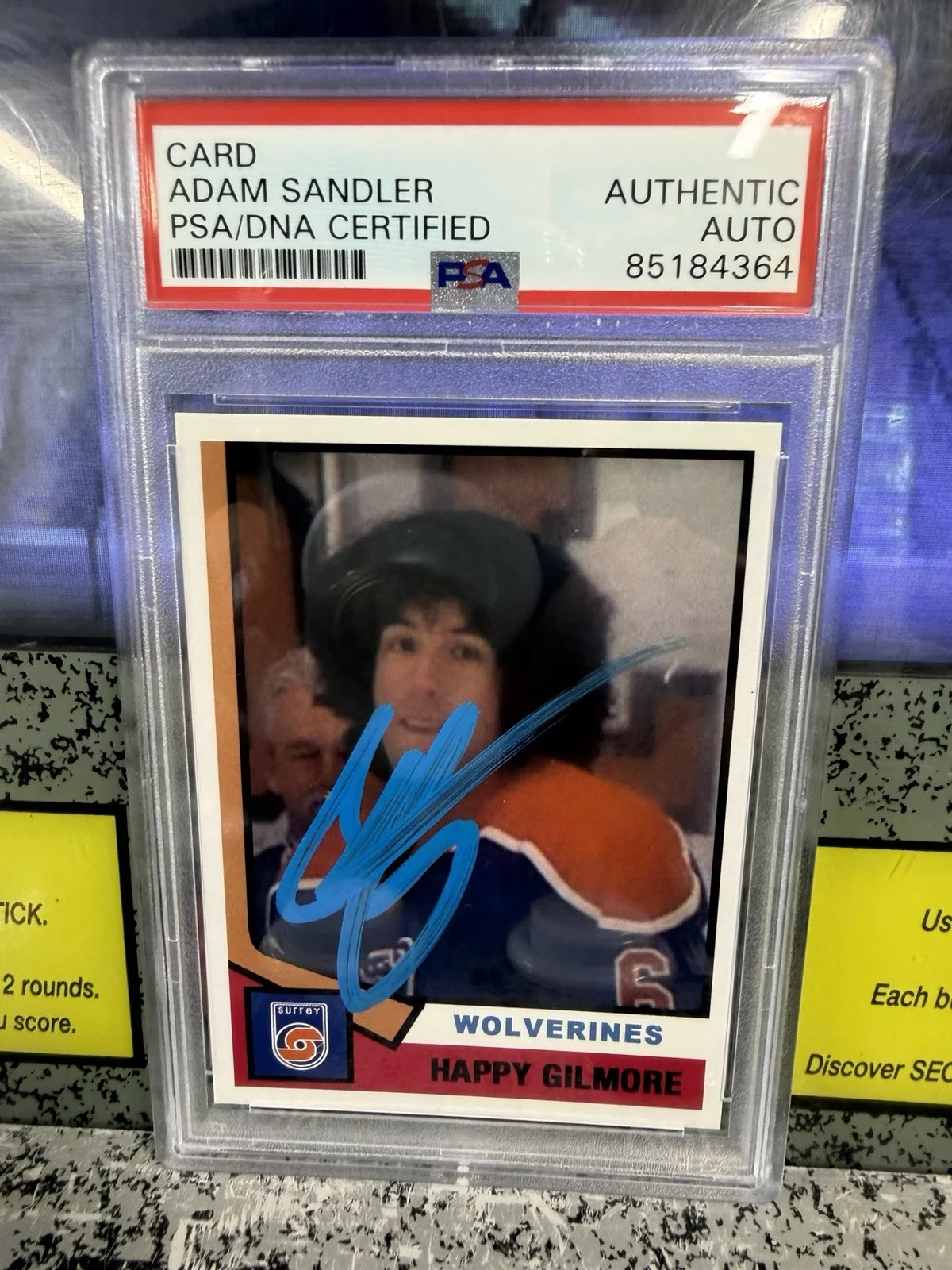 Adam Sandler — Adam Sandler Signed Auto Happy Gilmore RC Wolverines Minor League Hockey PSA/DNA, image 5