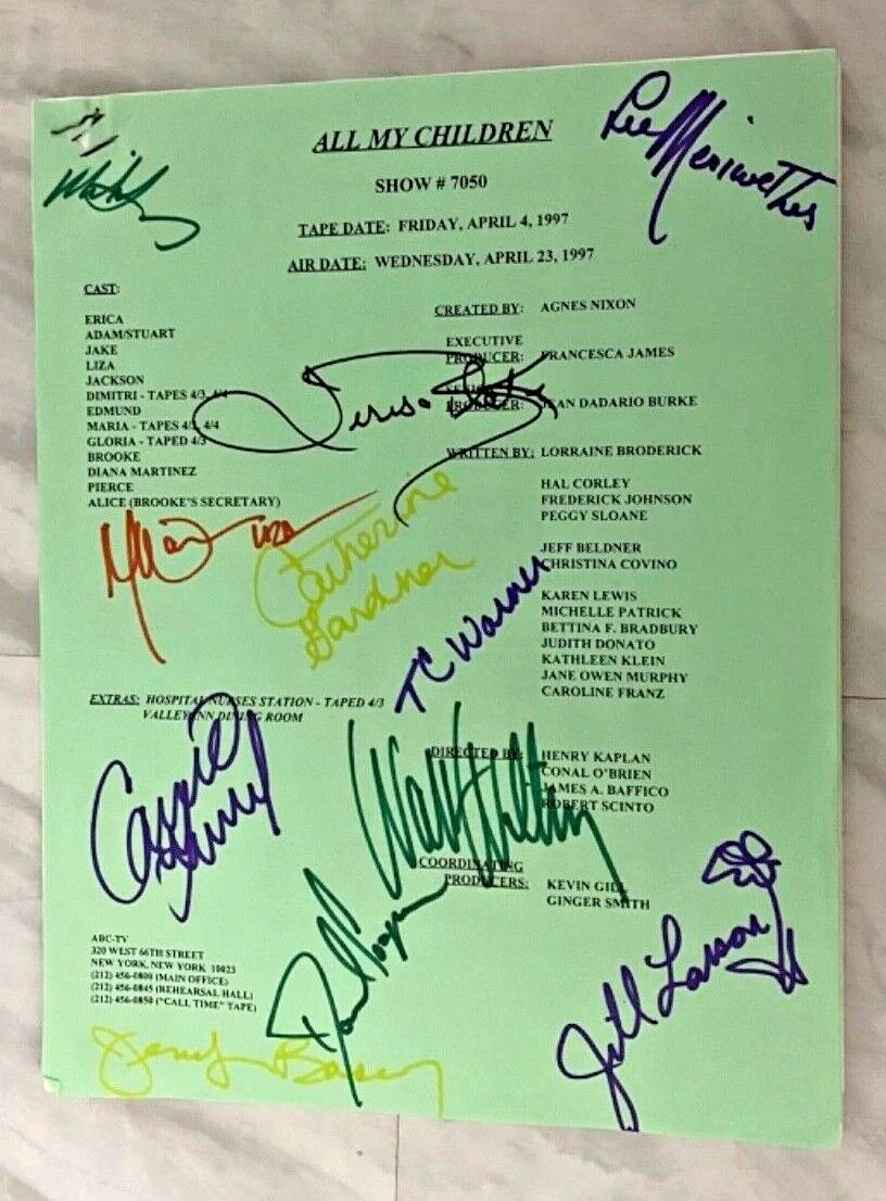 All My Children Soap Opera Show #7050 Rare Original Hand Autographed Script, image 2