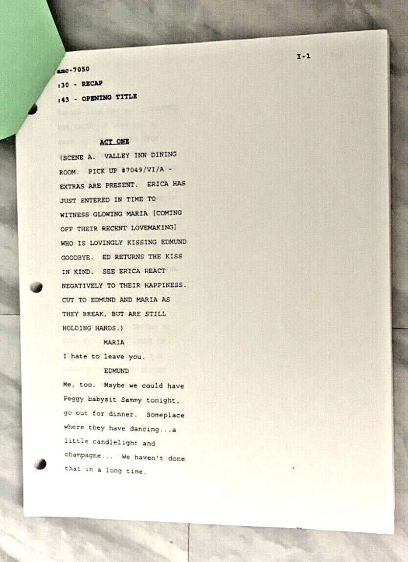 All My Children Soap Opera Show #7050 Rare Original Hand Autographed Script, image 4