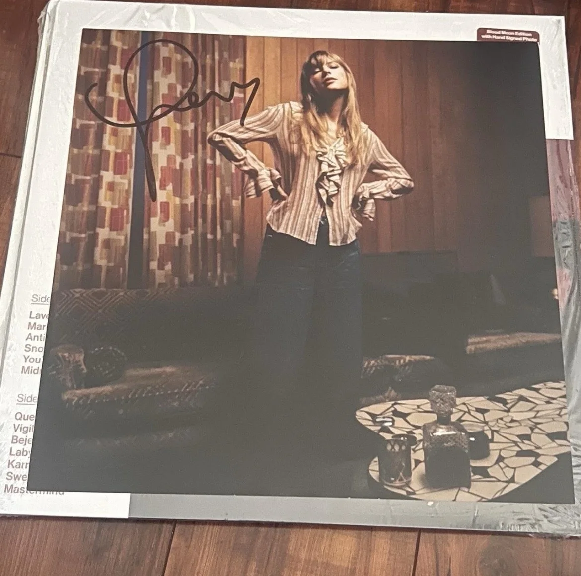 Taylor Swift Midnights Signed Blood Moon Vinyl Autographed Insert Rare In Hand, image 3
