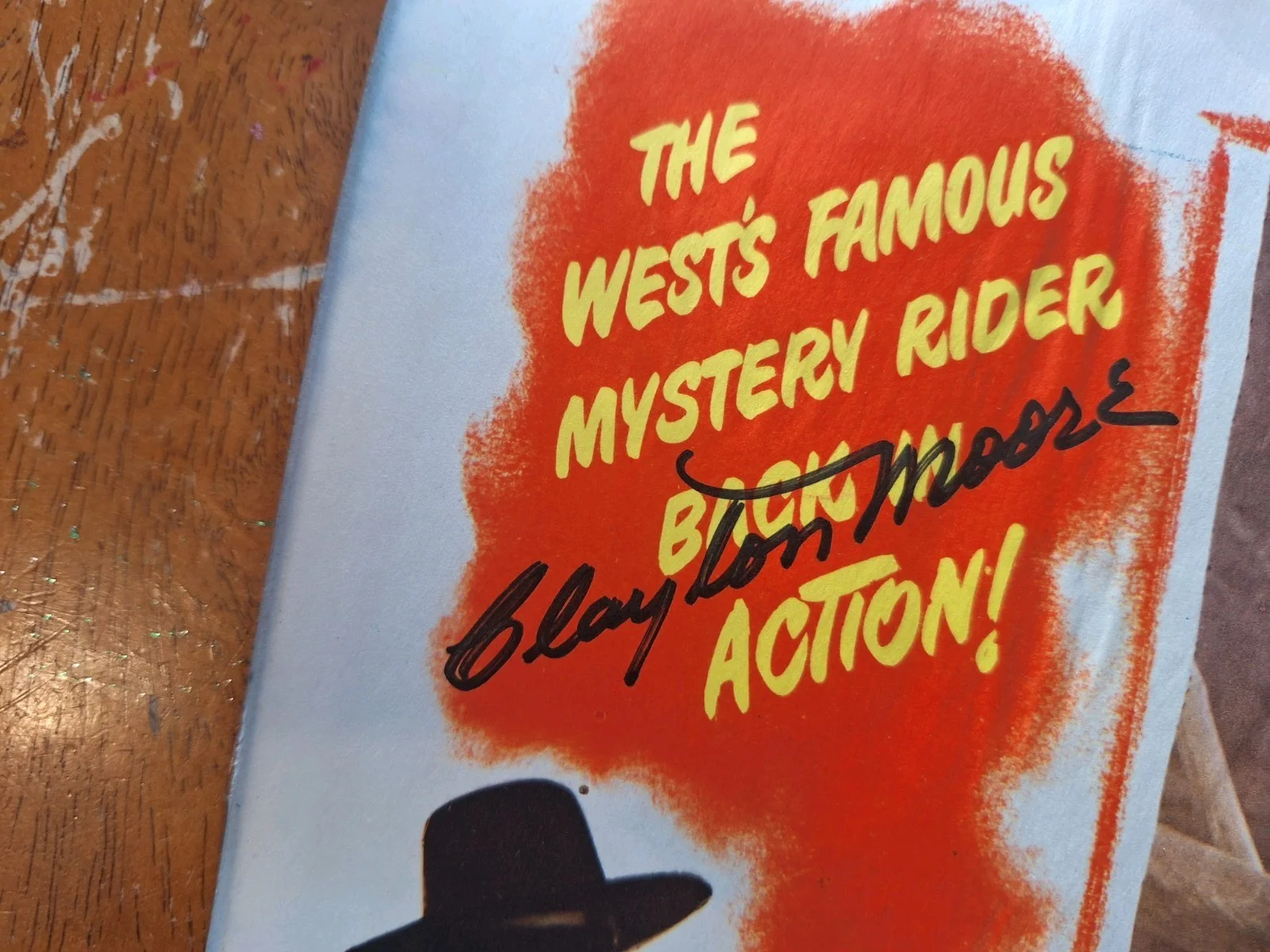Clayton Moore — Signed Clayton Moore Ghost of Zorro Lobby Card (#10), изображение 3