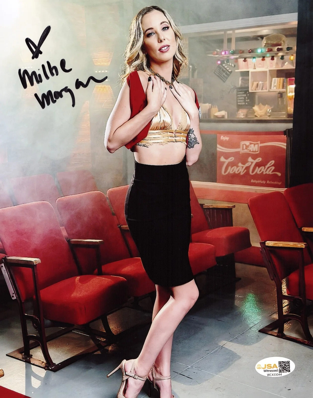 Millie Morgan — Millie Morgan Adult Video Star signed Hot 8x10 photo Proof #17 JSA Witnessed