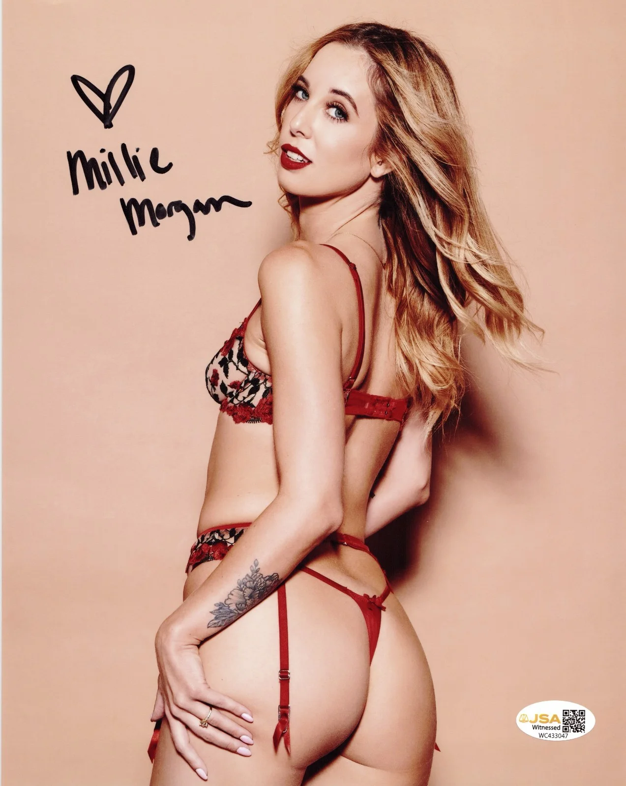 Millie Morgan — Millie Morgan Adult Video Star signed Hot 8x10 photo Proof #14 JSA Witnessed