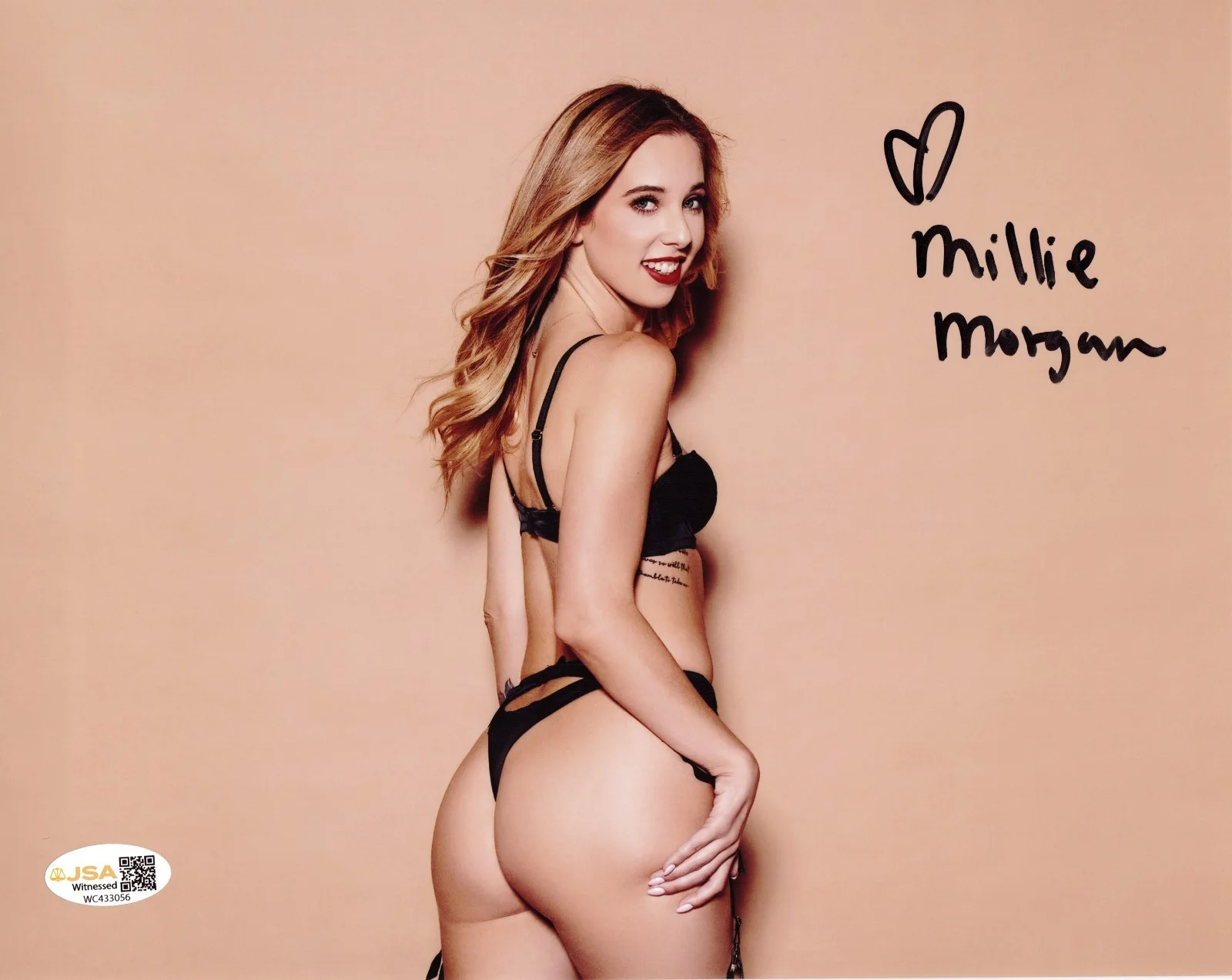 Millie Morgan — Millie Morgan Adult Video Star signed Hot 8x10 photo Proof #5 JSA Witnessed