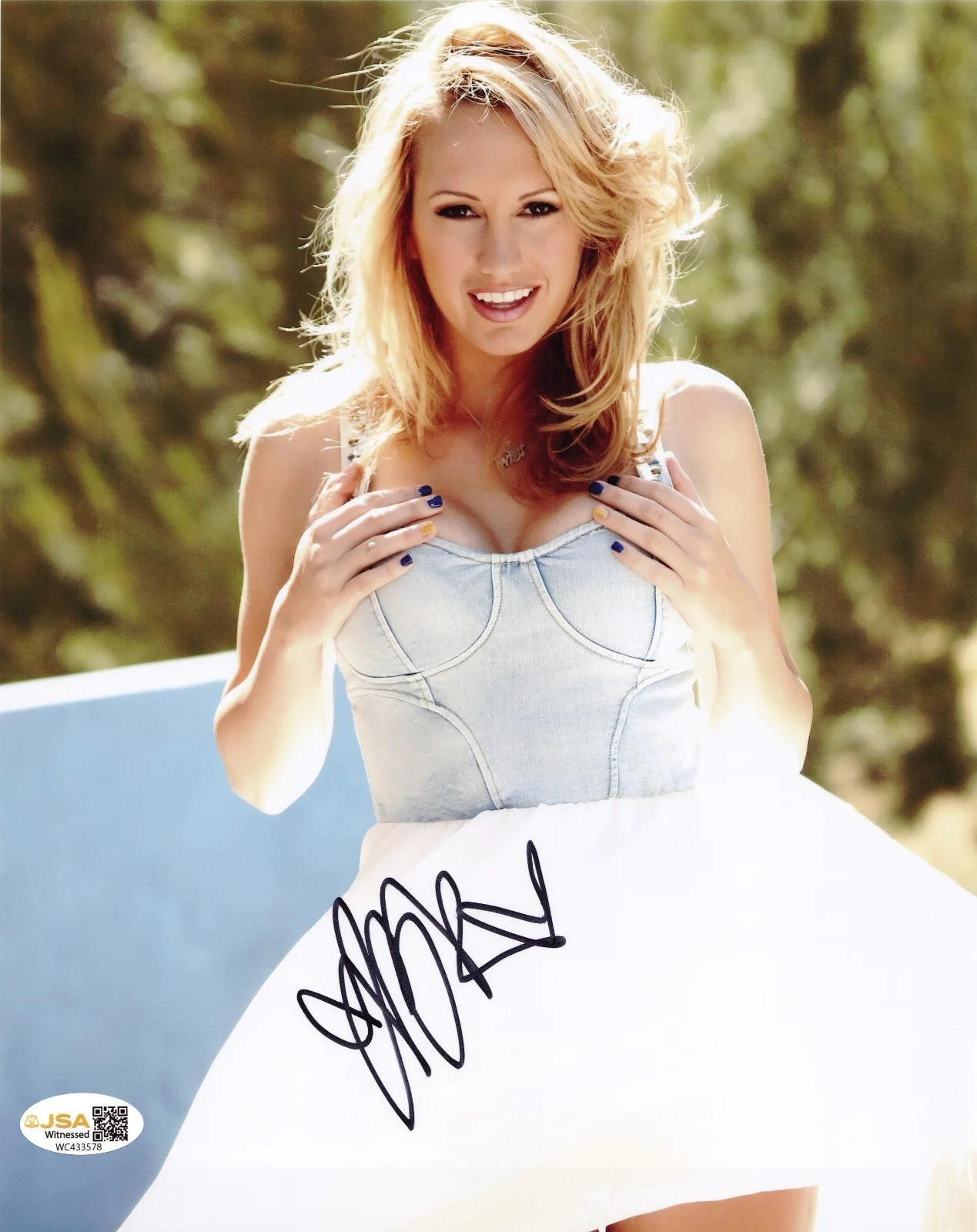 Brett Rossi — Brett Rossi Adult Video Star signed Hot 8x10 photo Proof #32 JSA Witnessed