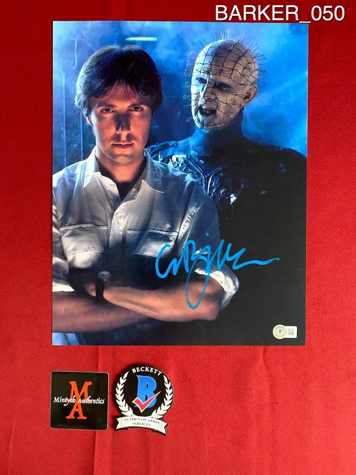 Clive Barker — Clive Barker autographed signed Hellraiser 11x14 photo Pinhead Beckett horror