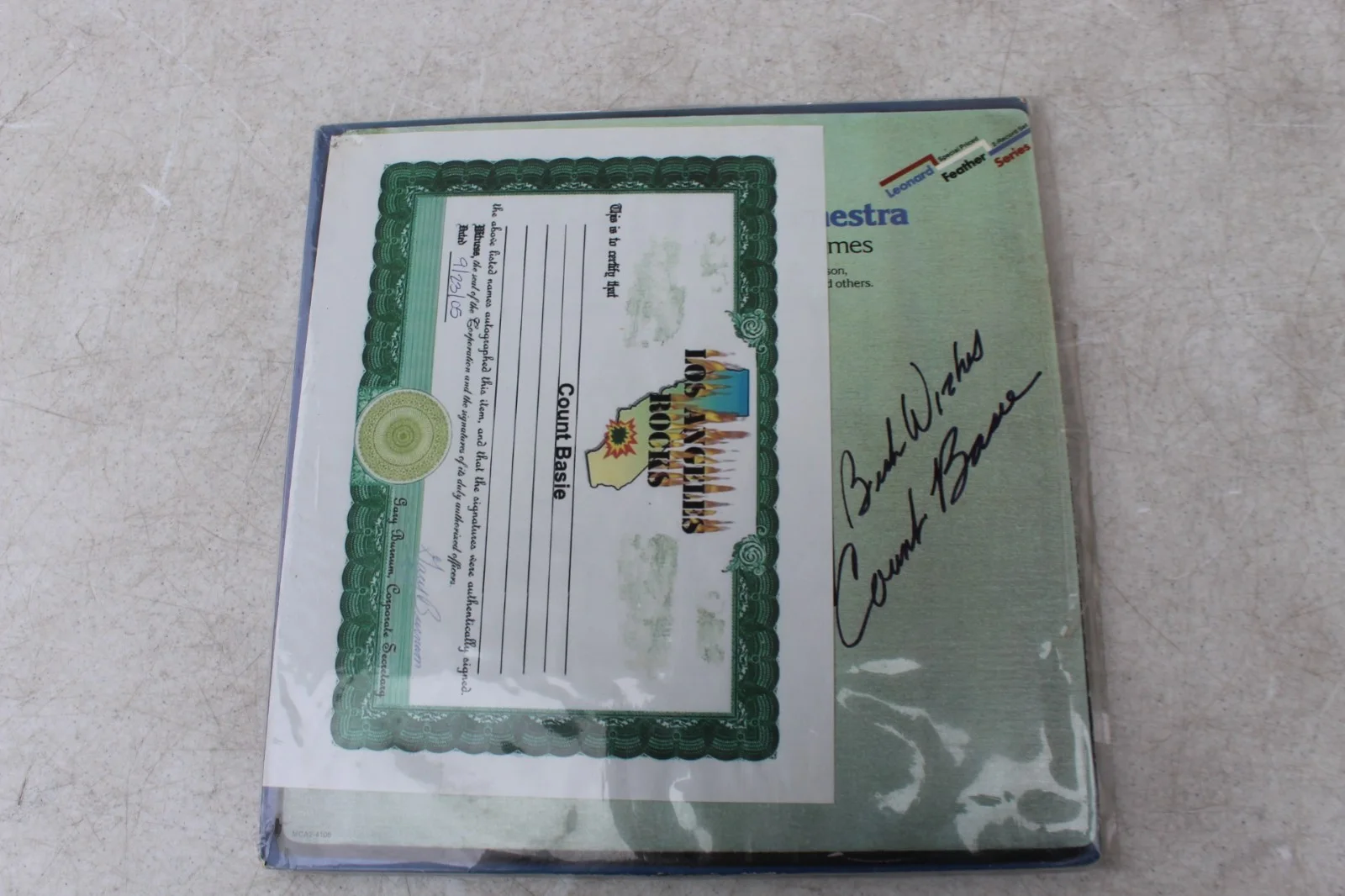 COUNT BASIE Good Morning Blues Album AUTOGRAPH SIGNED w/ COA, image 2