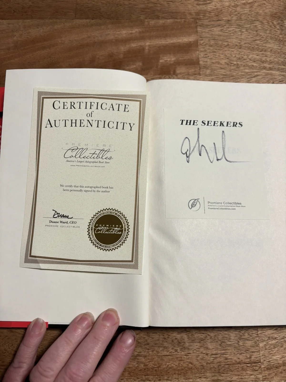 The Seekers meeting with Remarkable Musicians John Densmore Autograph Book Cert, image 2