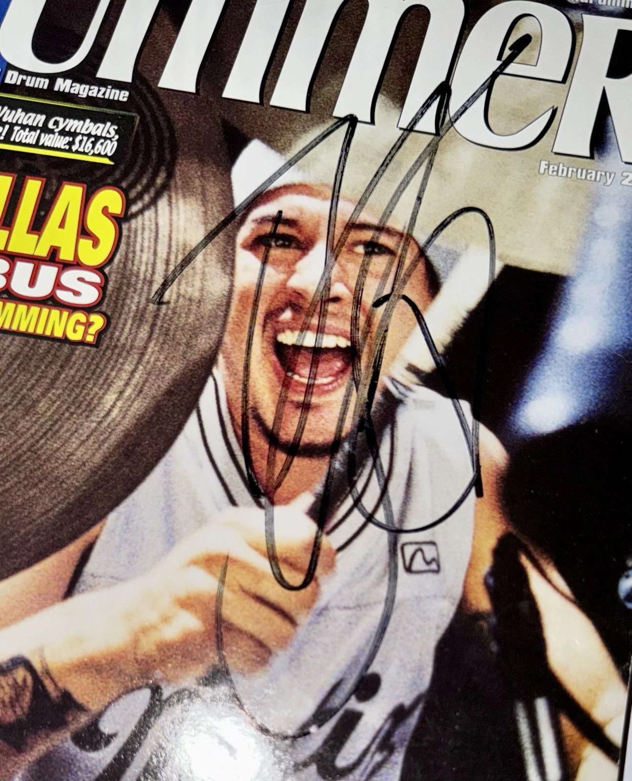 Jose Pasillas SIGNED Modern Drummer Magazine Feb 2002 Incubus Autograph, изображение 2